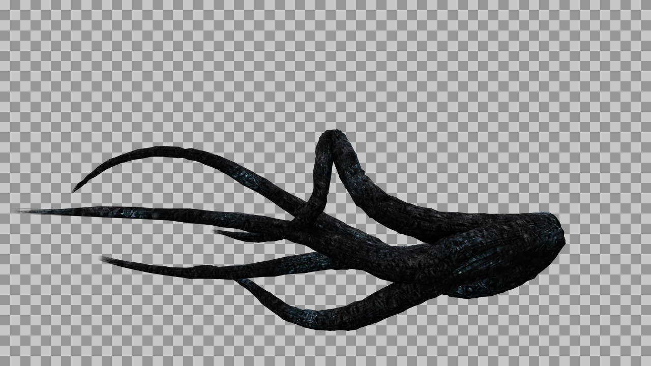 Dark Organic Tentacles PNG | 3D Black Roots & Void Texture