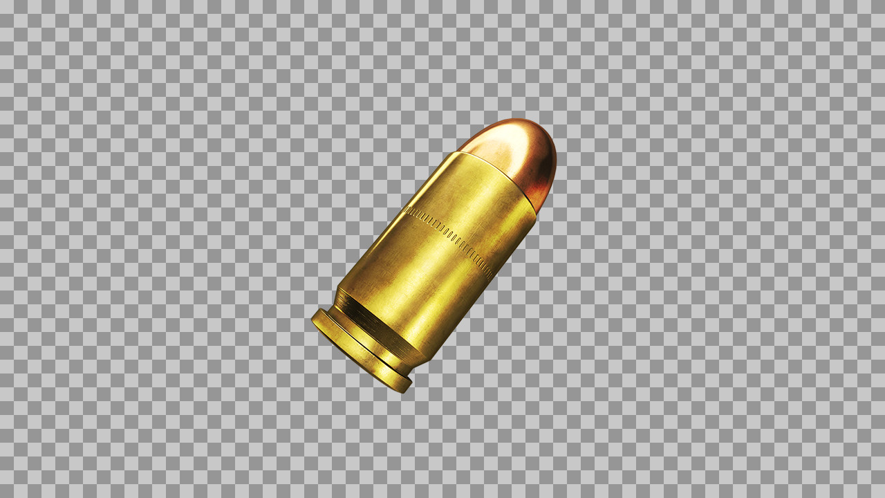Realistic Bullet PNG | High-Quality 9mm Ammunition Clipart
