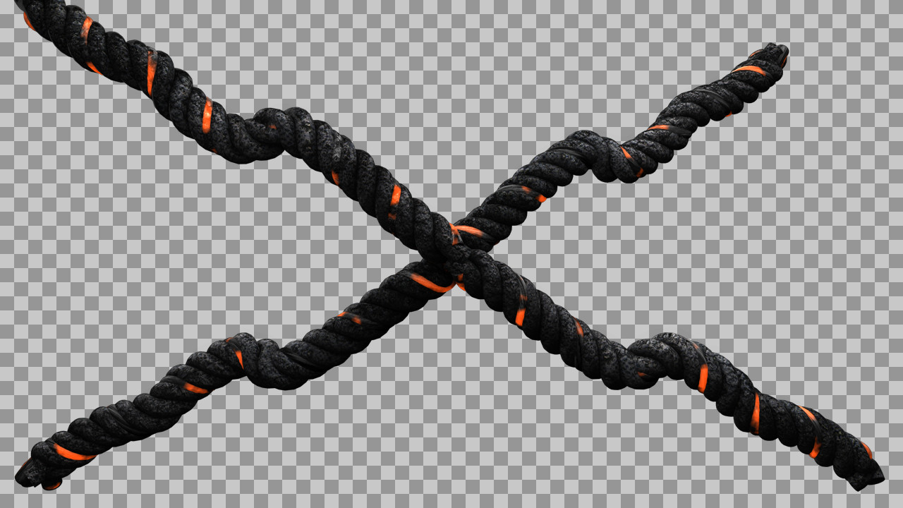 Realistic Crossed Burning Ropes PNG | Magma Texture Graphic...