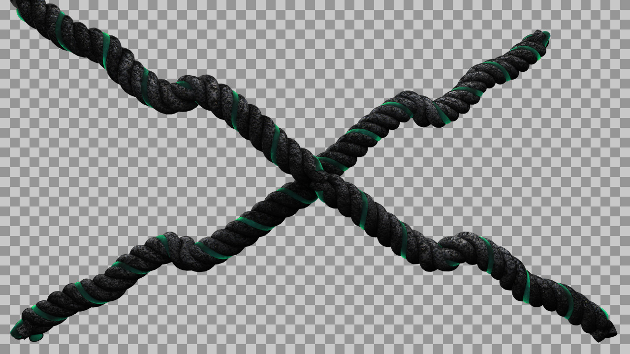 Realistic Crossed Ropes with Green Glow PNG | Sci-Fi Texture...