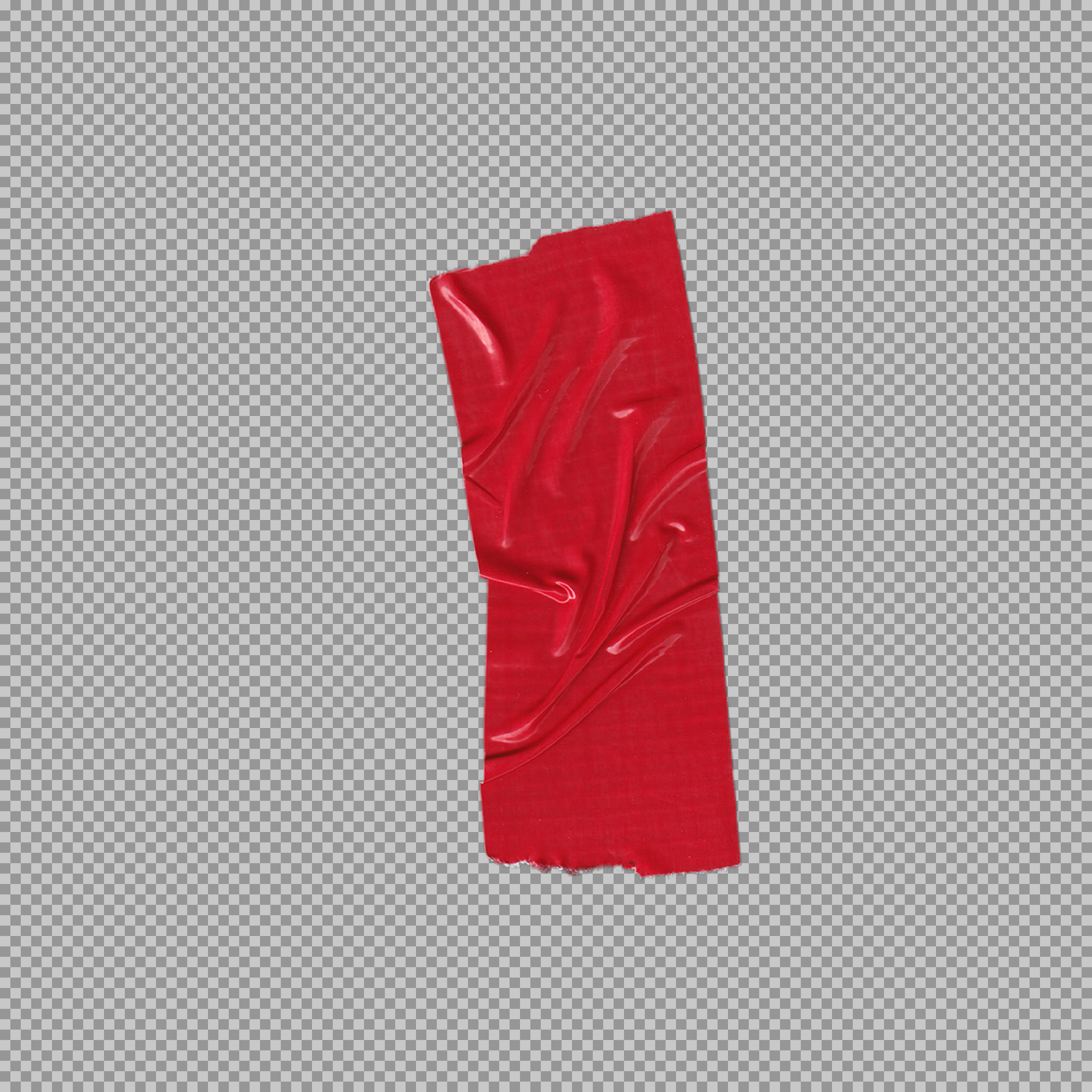Realistic Red Tape PNG | Wrinkled Adhesive Tape Strip...