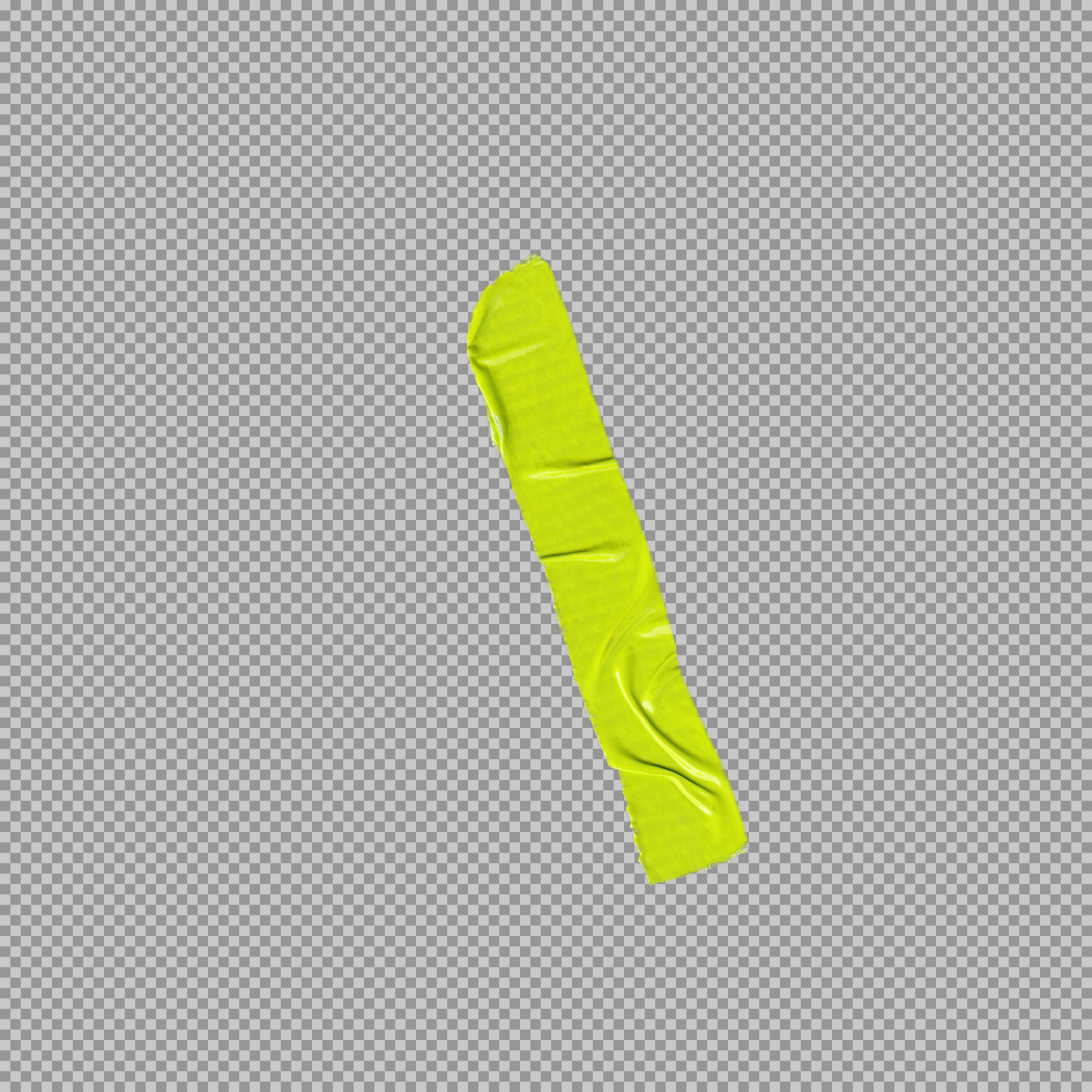 Neon Yellow Tape PNG | Realistic Torn Adhesive Tape Strip...