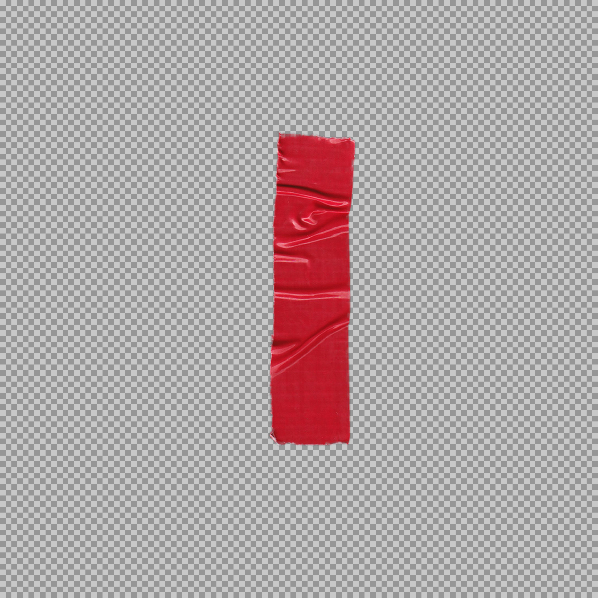 Red Tape Strip PNG | Realistic Torn Adhesive Overlay