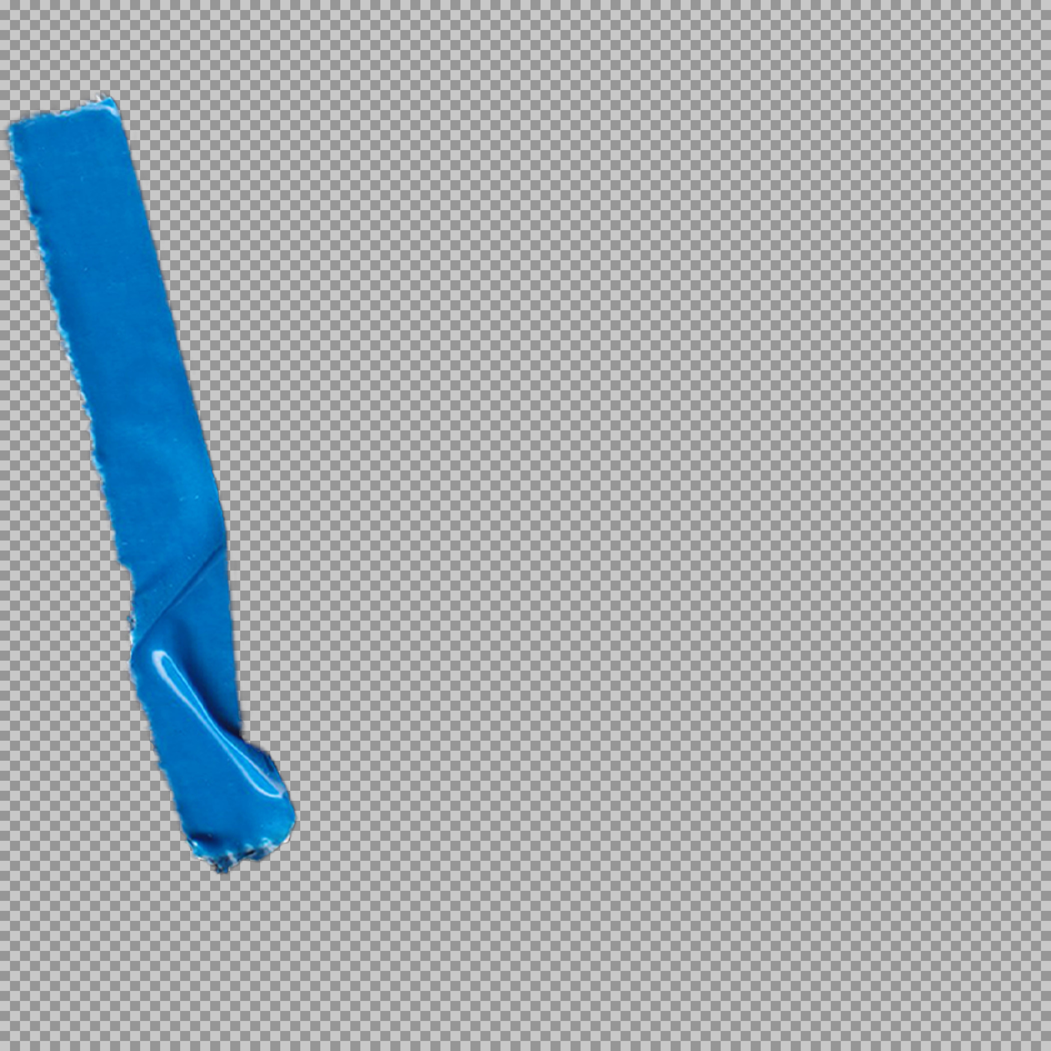 Blue Torn Tape PNG - Realistic Adhesive Strip Overlay