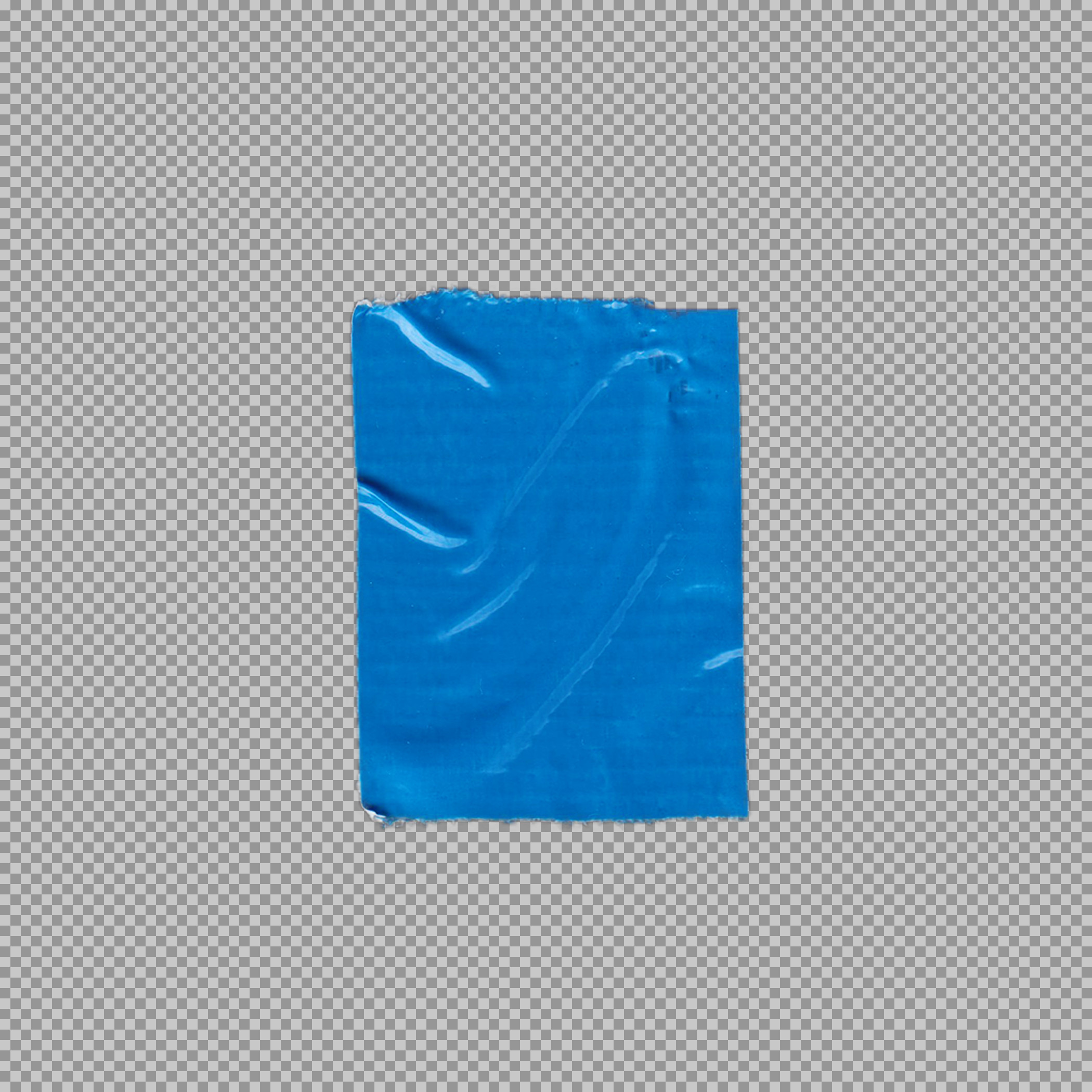 Blue Duct Tape PNG - Realistic Adhesive Strip Texture