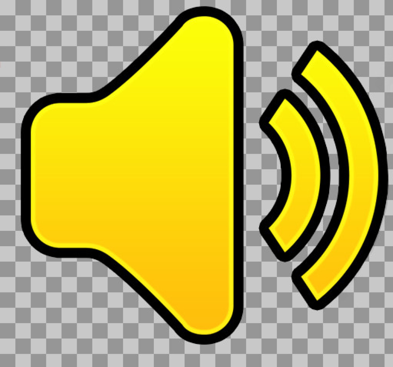 Yellow Speaker Volume Icon PNG - Audio & Sound UI Graphic