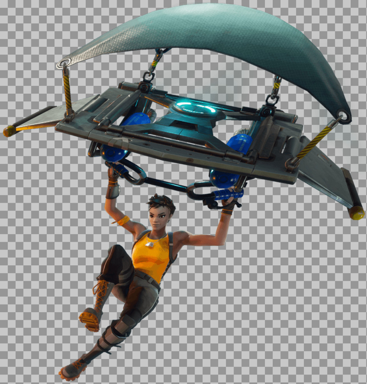 Fortnite Default Skin Gliding PNG - Transparent Character Asset