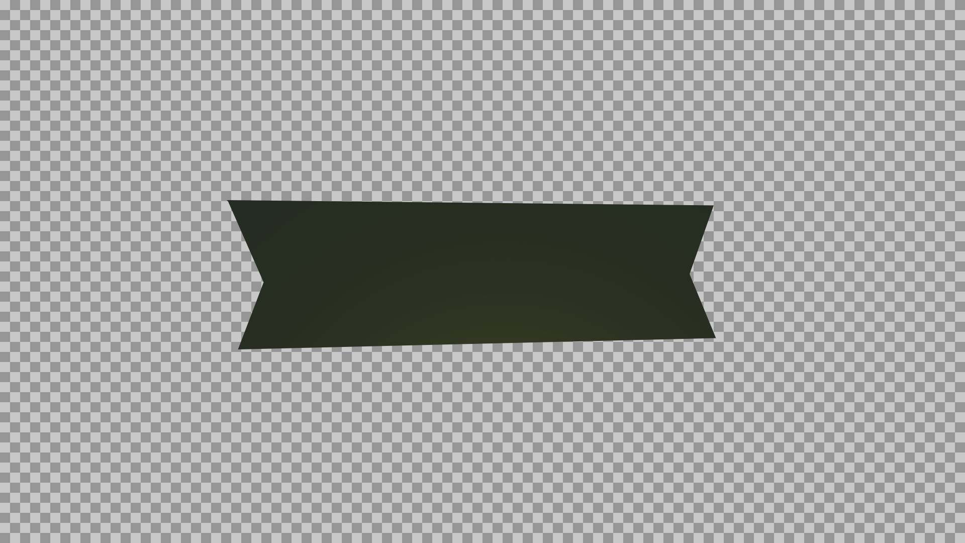 Dark Ribbon Banner PNG - Transparent UI Text Background
