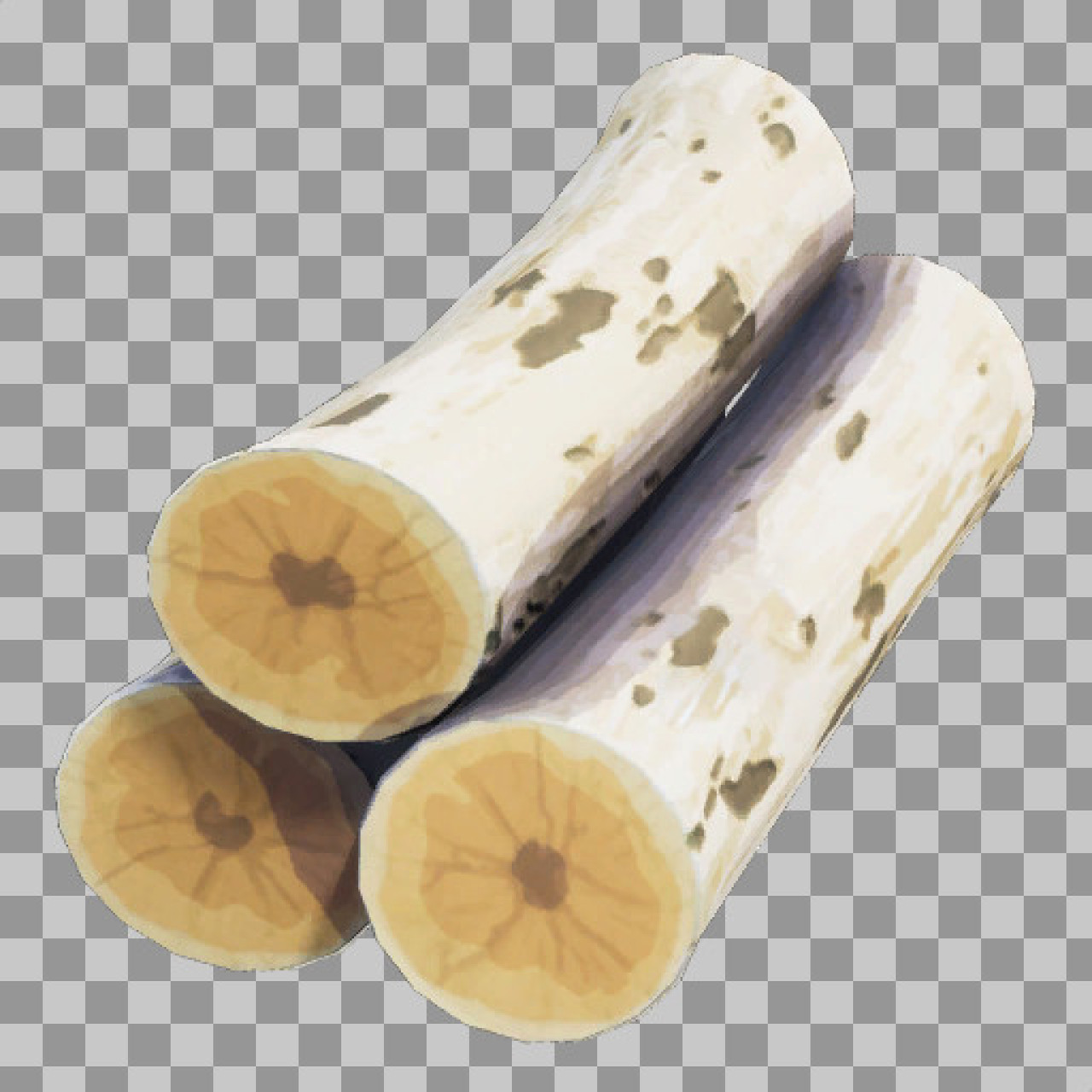 Stylized Wood Logs PNG - Transparent Game Resource Asset