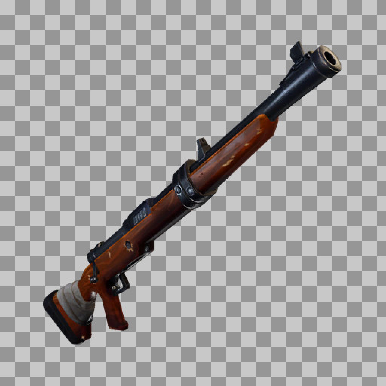 Stylized Hunting Rifle PNG - Transparent Bolt-Action Game Weapon...