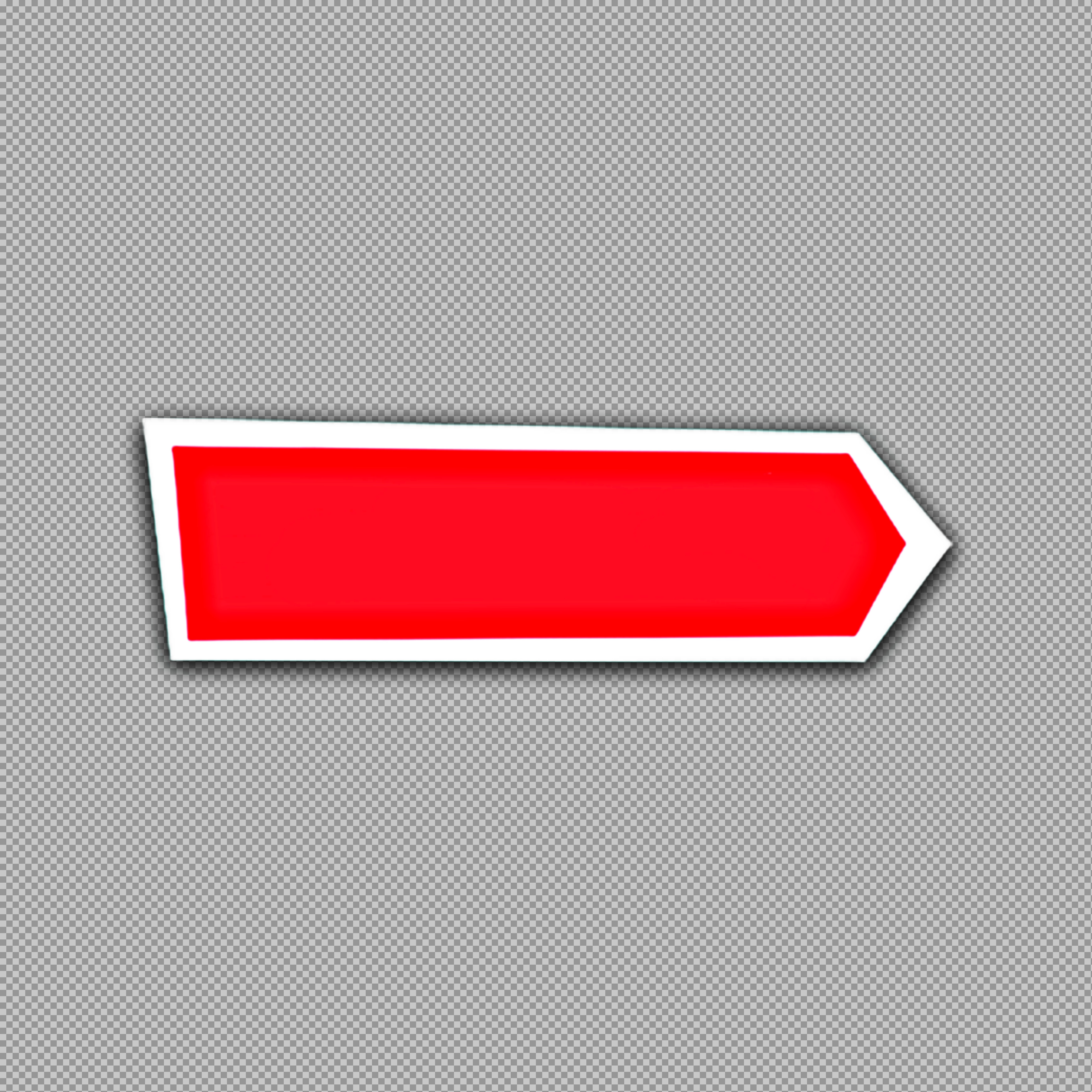 Red Arrow Sticker PNG | Right Pointing Graphic with Shadow...