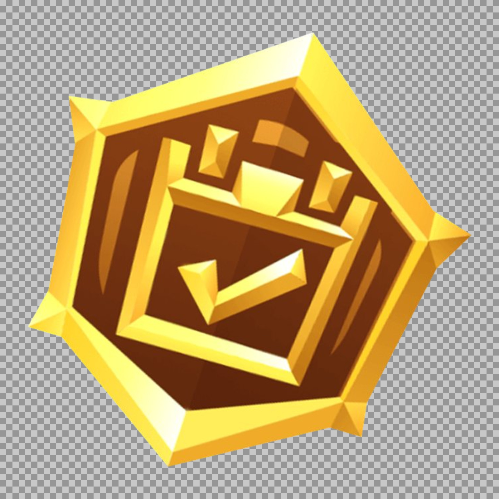 Golden Daily Login Icon PNG | Calendar Reward Badge for Game UI