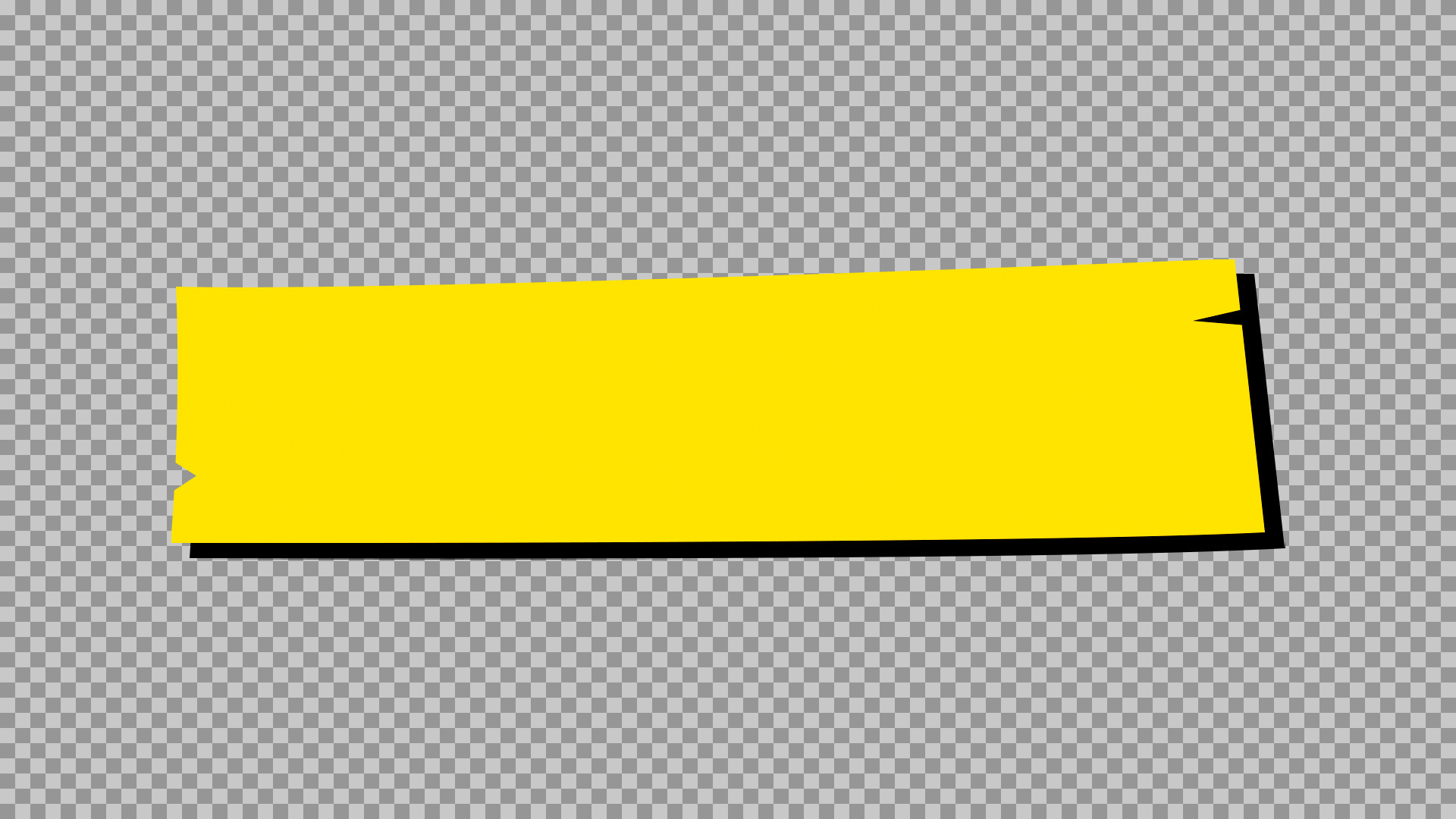 Yellow Comic Banner PNG | Pop Art Text Background & UI Asset