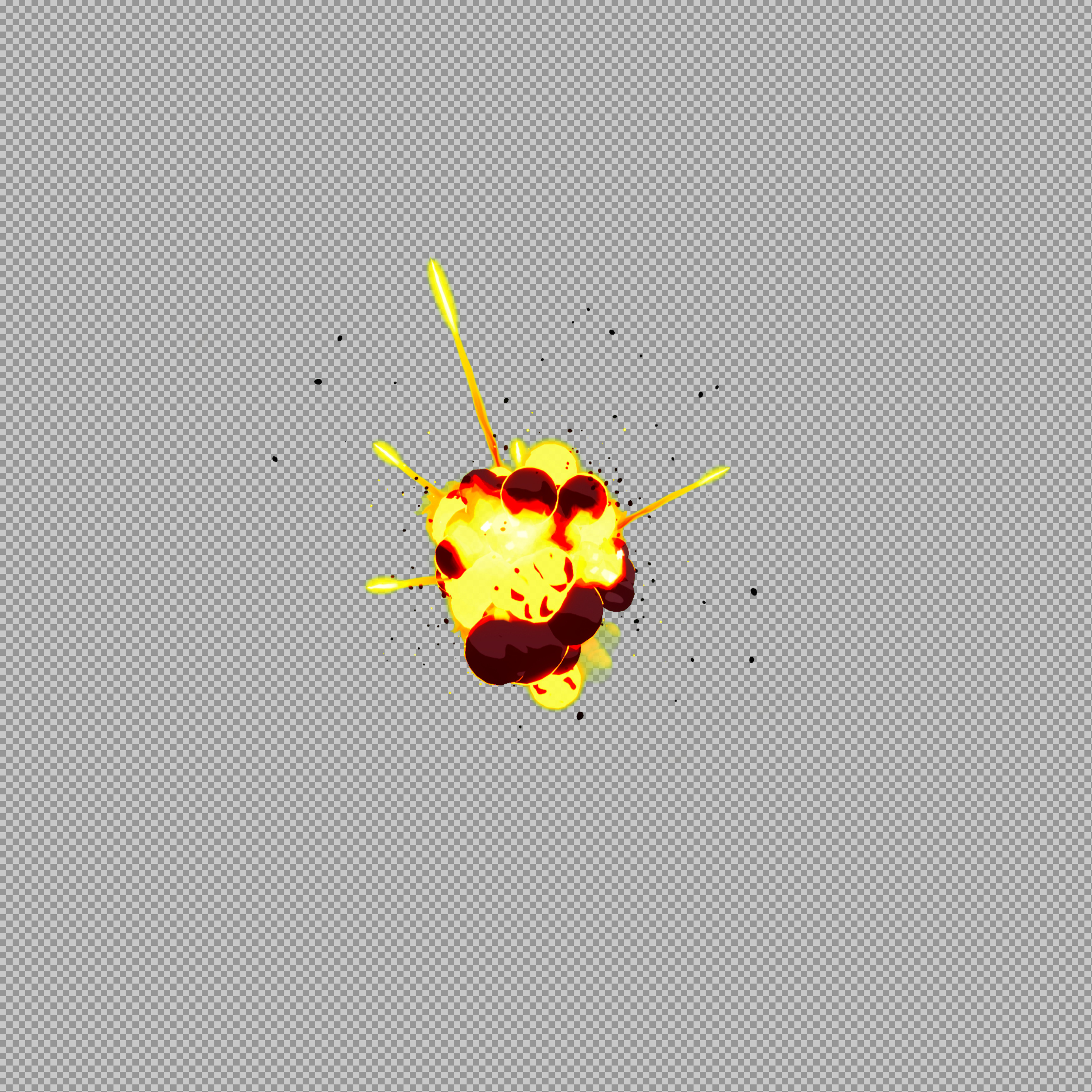 Cartoon Explosion PNG | Stylized 2D Blast VFX Asset...