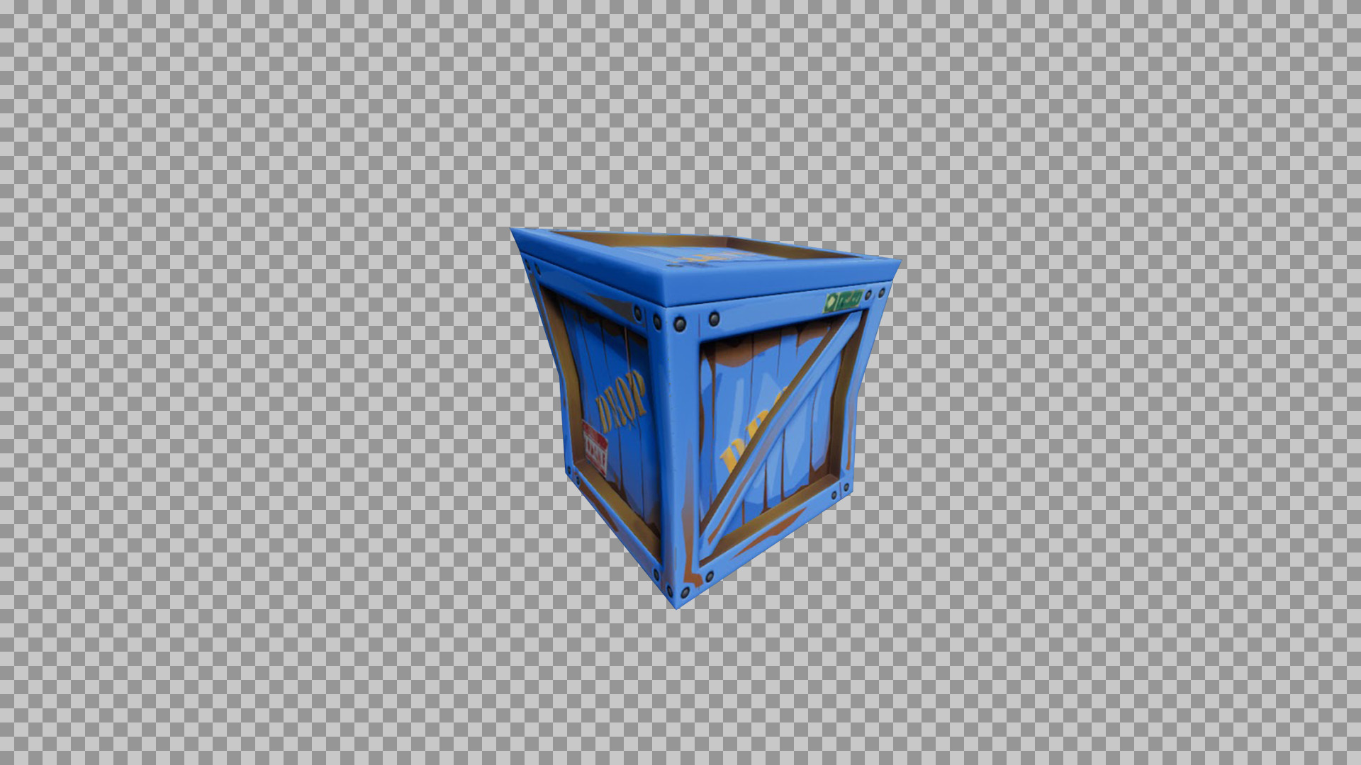 Fortnite Supply Drop Crate PNG | Blue Loot Box Transparent Image