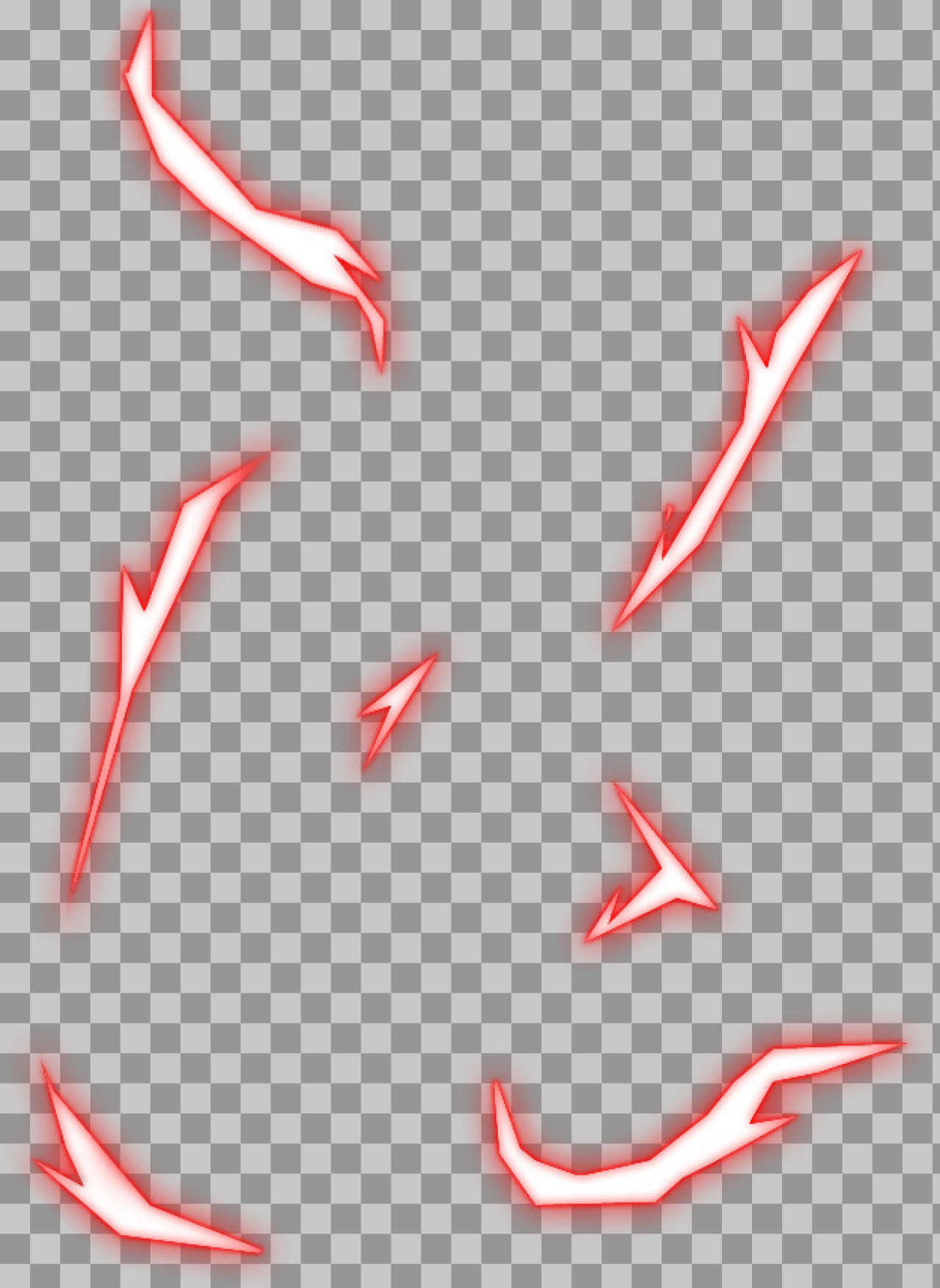 Red Lightning Sparks PNG - Scattered Energy & Impact VFX Overlay