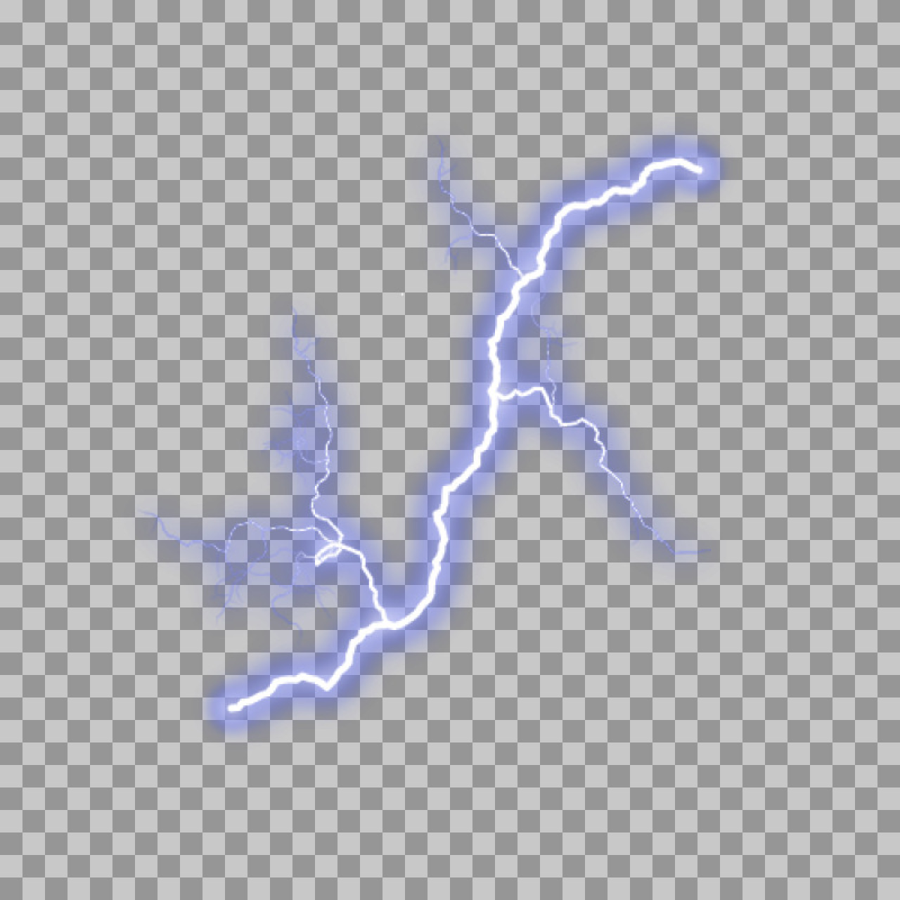 Blue Lightning Bolt PNG - Transparent Electric Flash Overlay