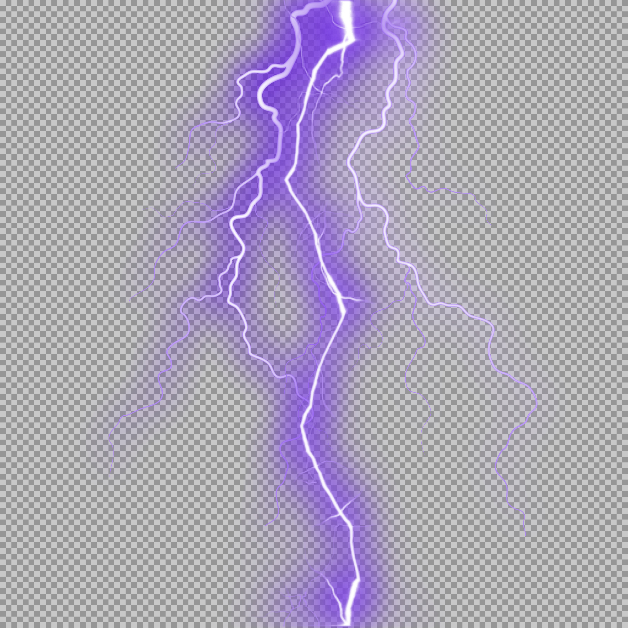 Purple Lightning PNG | Transparent Electric Bolt Overlay Download