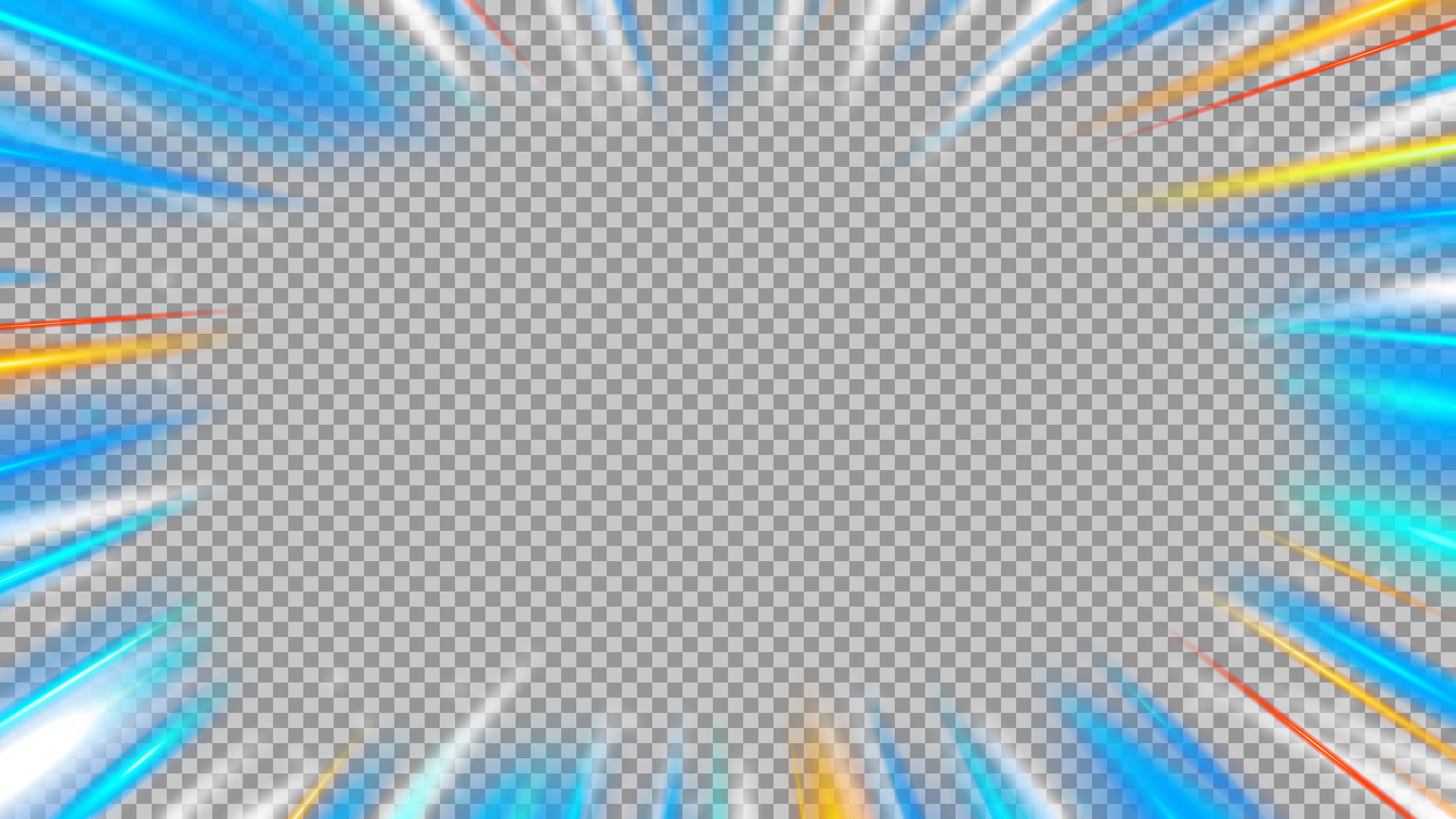 Blue & Orange Speed Lines Frame PNG | Paint Stroke Action Overlay