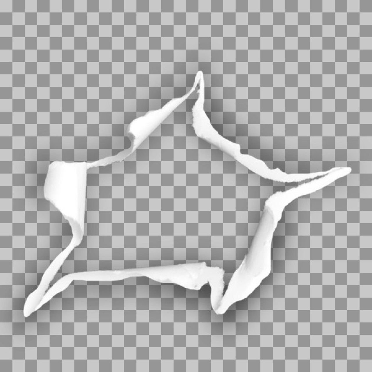 Realistic Ripped Paper Hole PNG - Transparent Background Overlay...