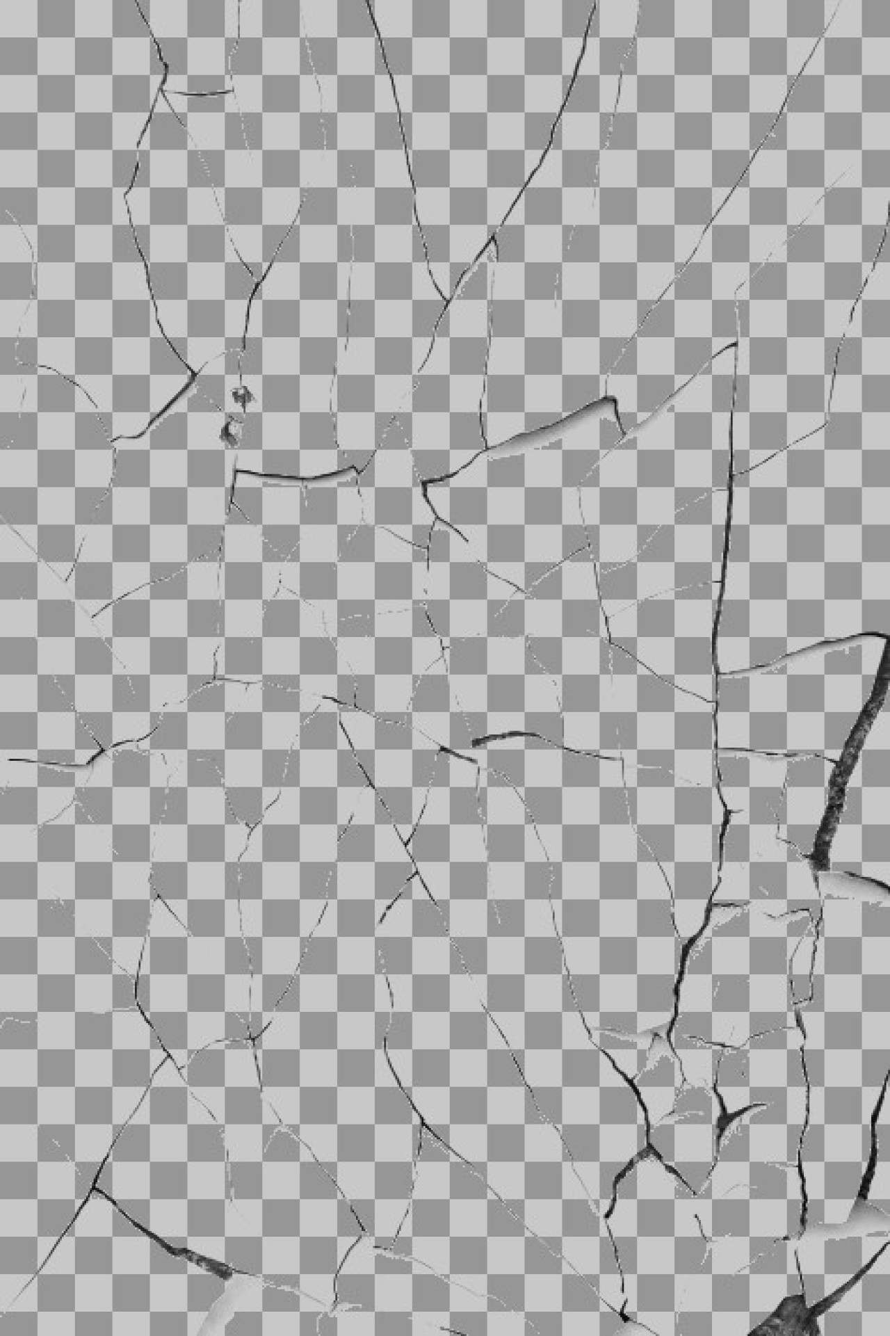 Cracked White Texture PNG - Realistic Distressed Overlay