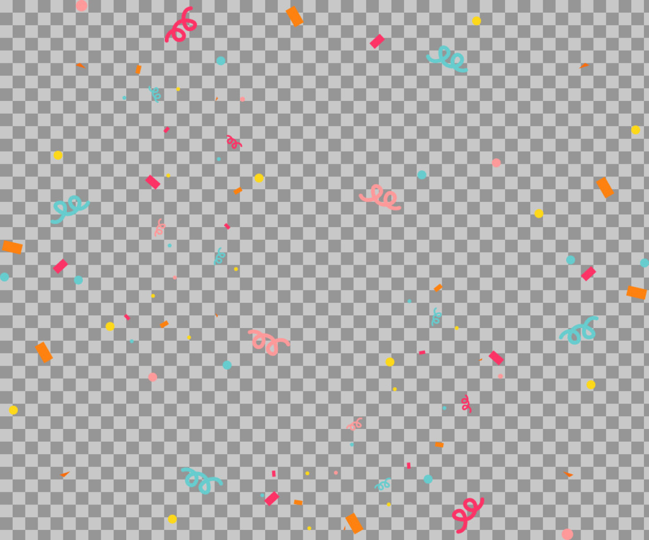 Falling Confetti PNG - Colorful Party Celebration Overlay...