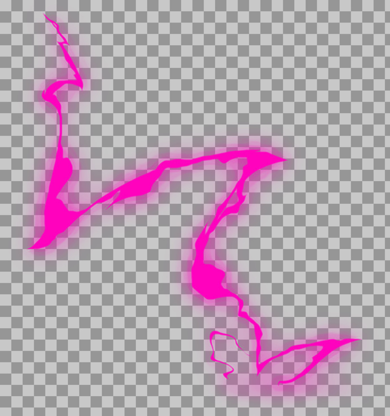 Pink Lightning Bolt PNG | Glowing Electric Energy Overlay...