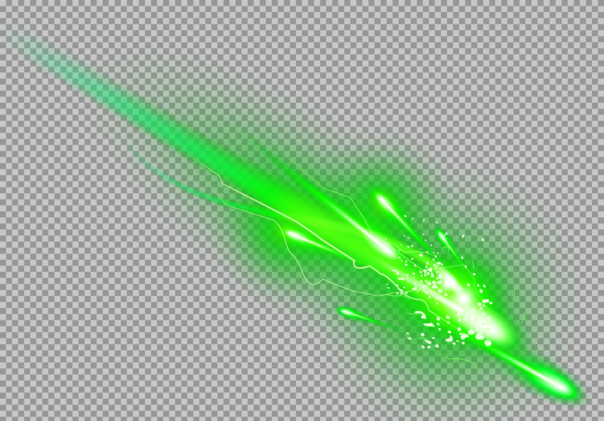 Green Laser Beam PNG | Sci-Fi Energy Blast & VFX Overlay...
