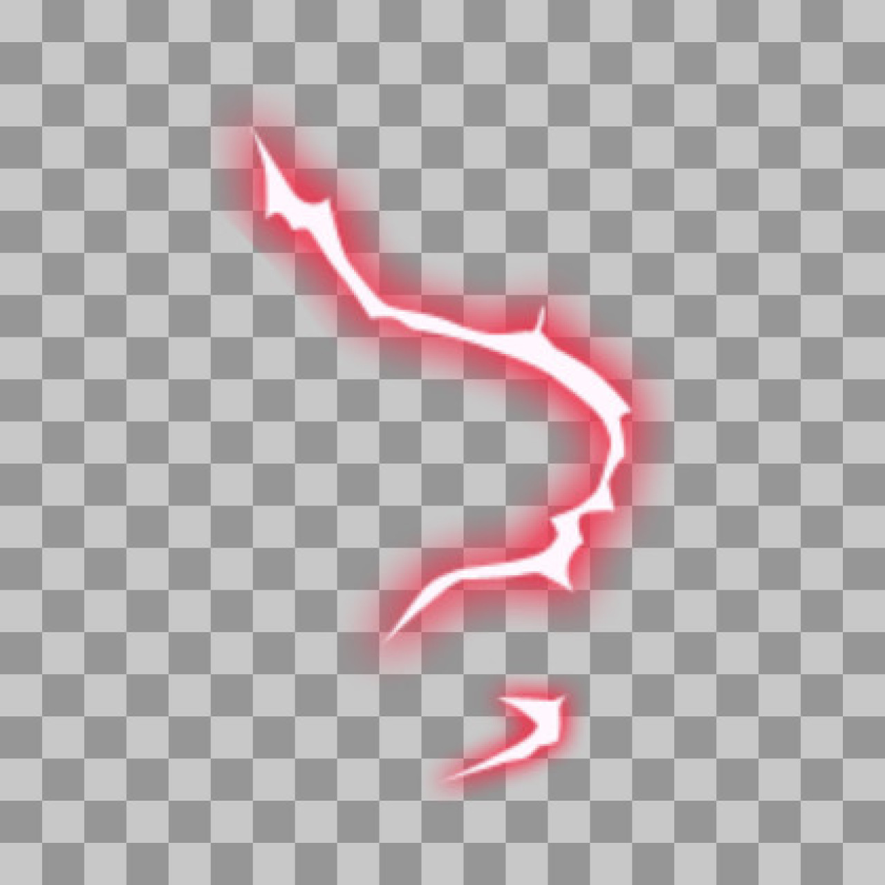 Red Lightning PNG | Glowing Electric Spark & Crack Overlay