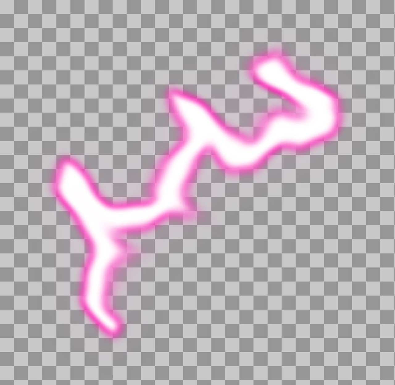 Pink Neon Lightning Overlay | Glowing Electric Energy PNG...