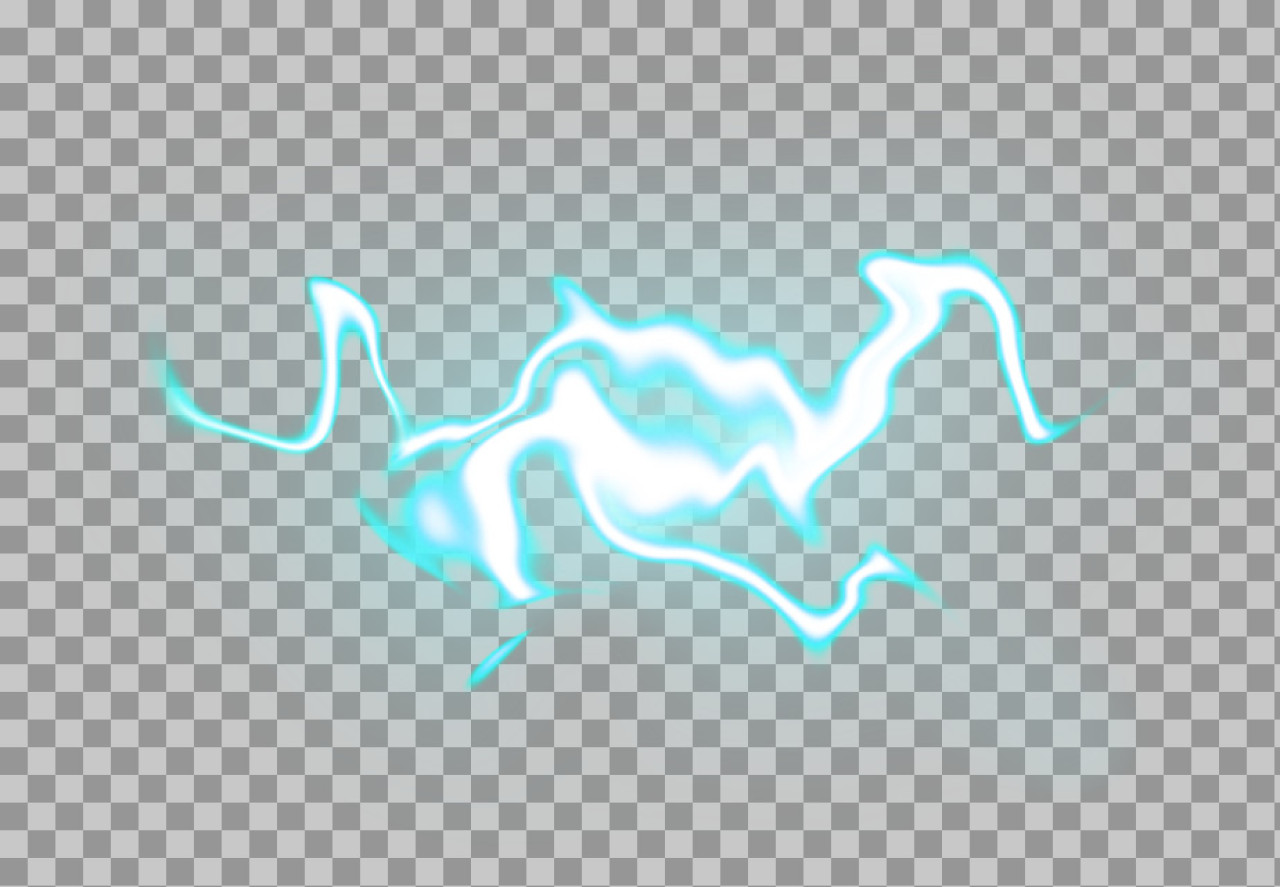 Blue Electric Energy Overlay | Glowing Cyan Plasma PNG