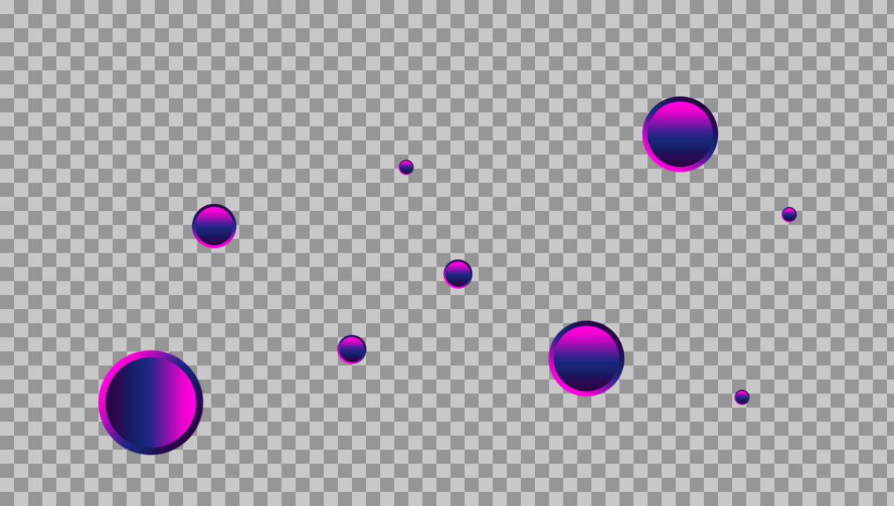 Abstract Gradient Spheres PNG | Purple & Blue 3D Bubbles