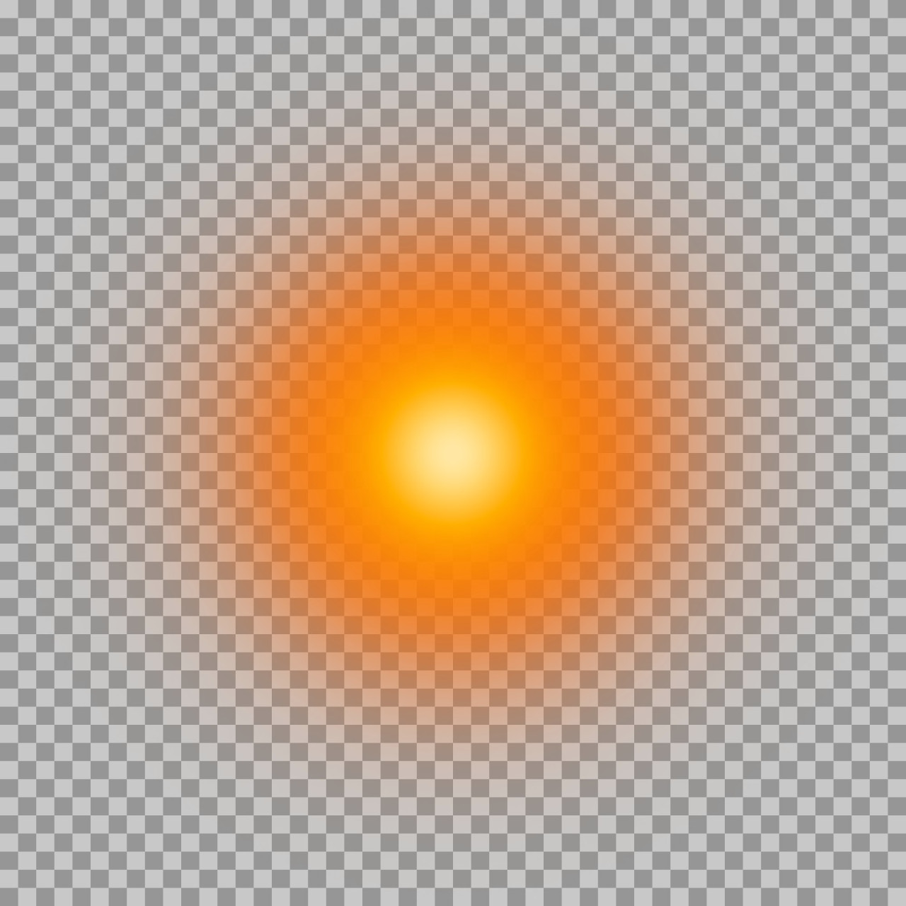Soft Orange Glow PNG - Warm Circular Light Effect Download