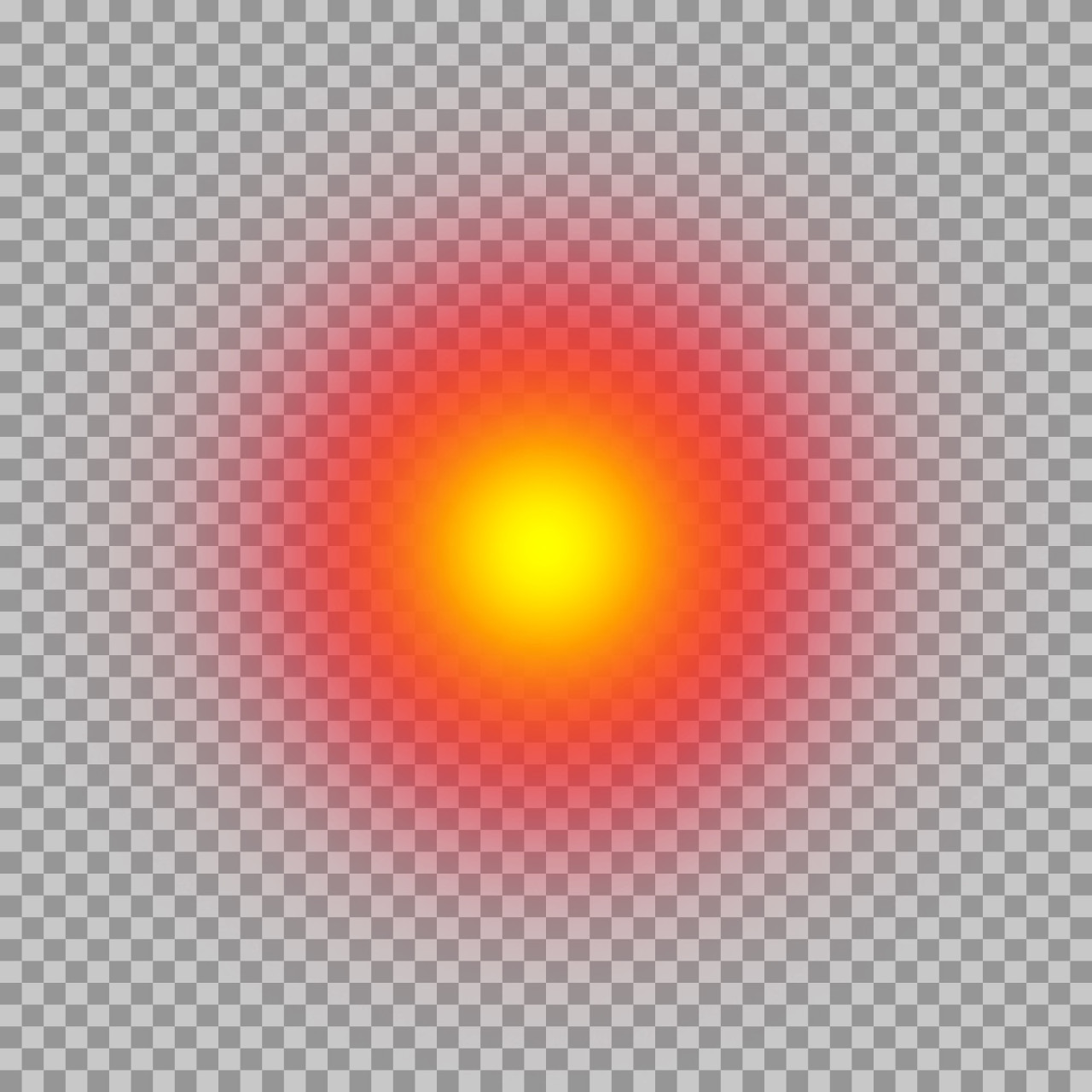 Soft Red & Yellow Glow Circle PNG | Radial Gradient Sphere...
