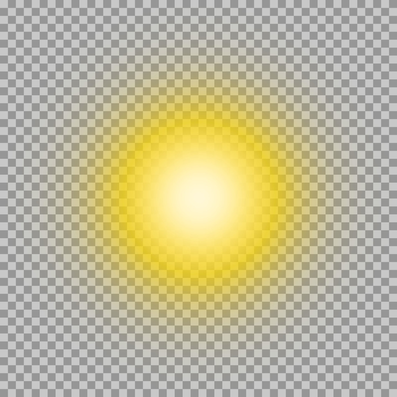 Soft Yellow Light Glow PNG - Sun Flare & Radial Gradient Overlay