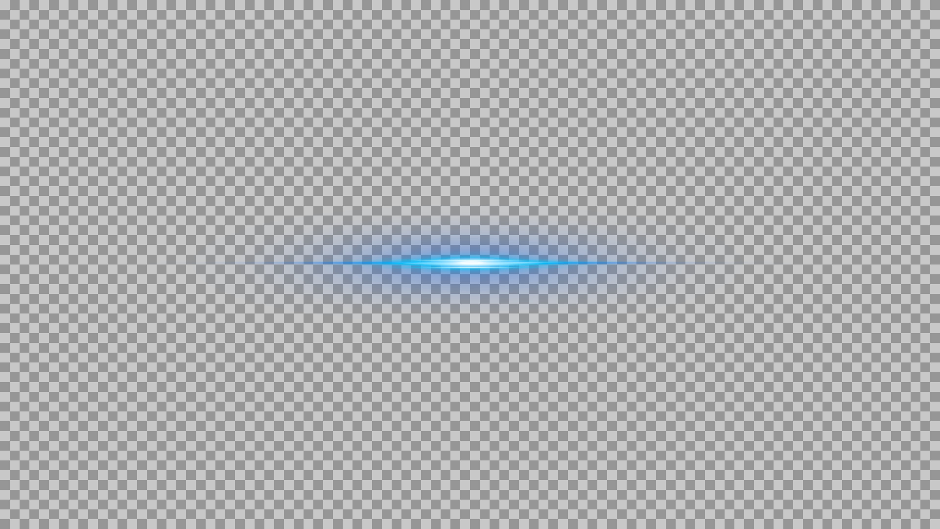Blue Horizontal Light Streak PNG | Subtle Cyan Lens Flare