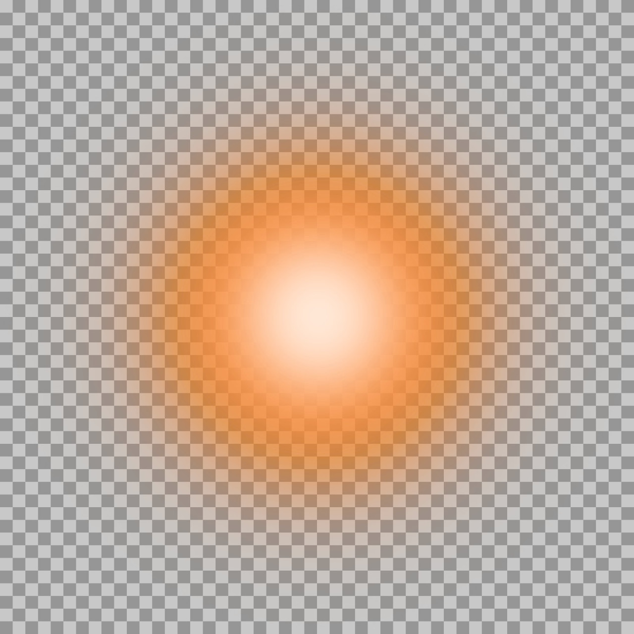 Soft Orange Glow PNG | Warm Circular Light Overlay