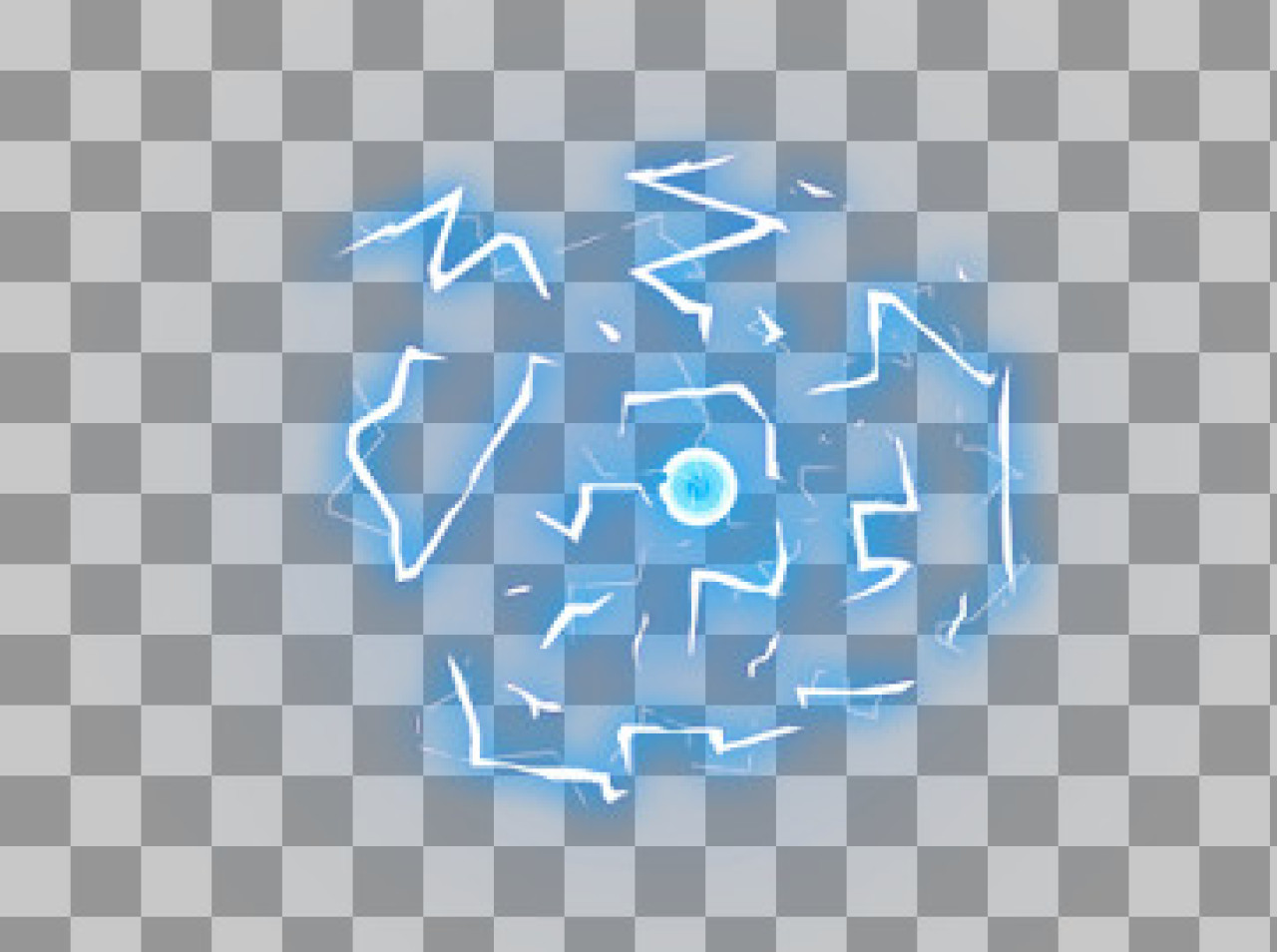 Blue Electric Energy Sphere PNG - Lightning Orb Effect...