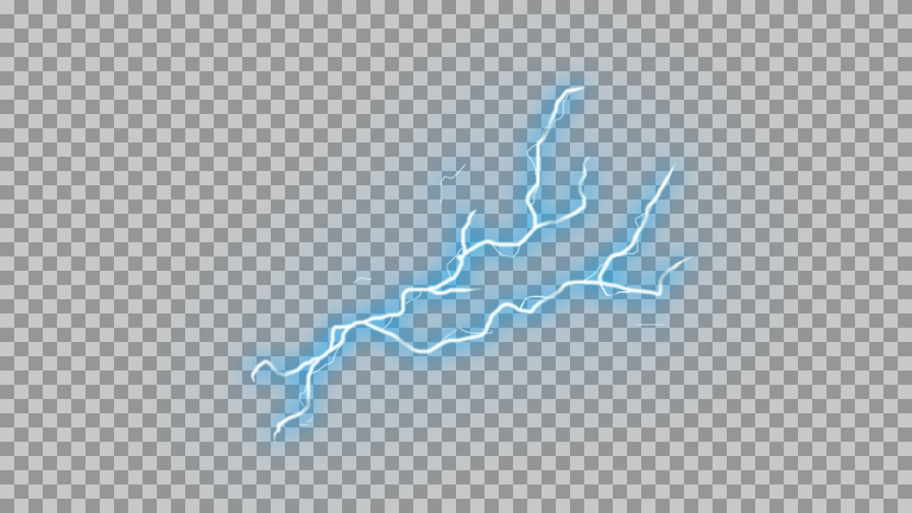 Realistic Blue Lightning Bolt PNG - Electric Storm Overlay