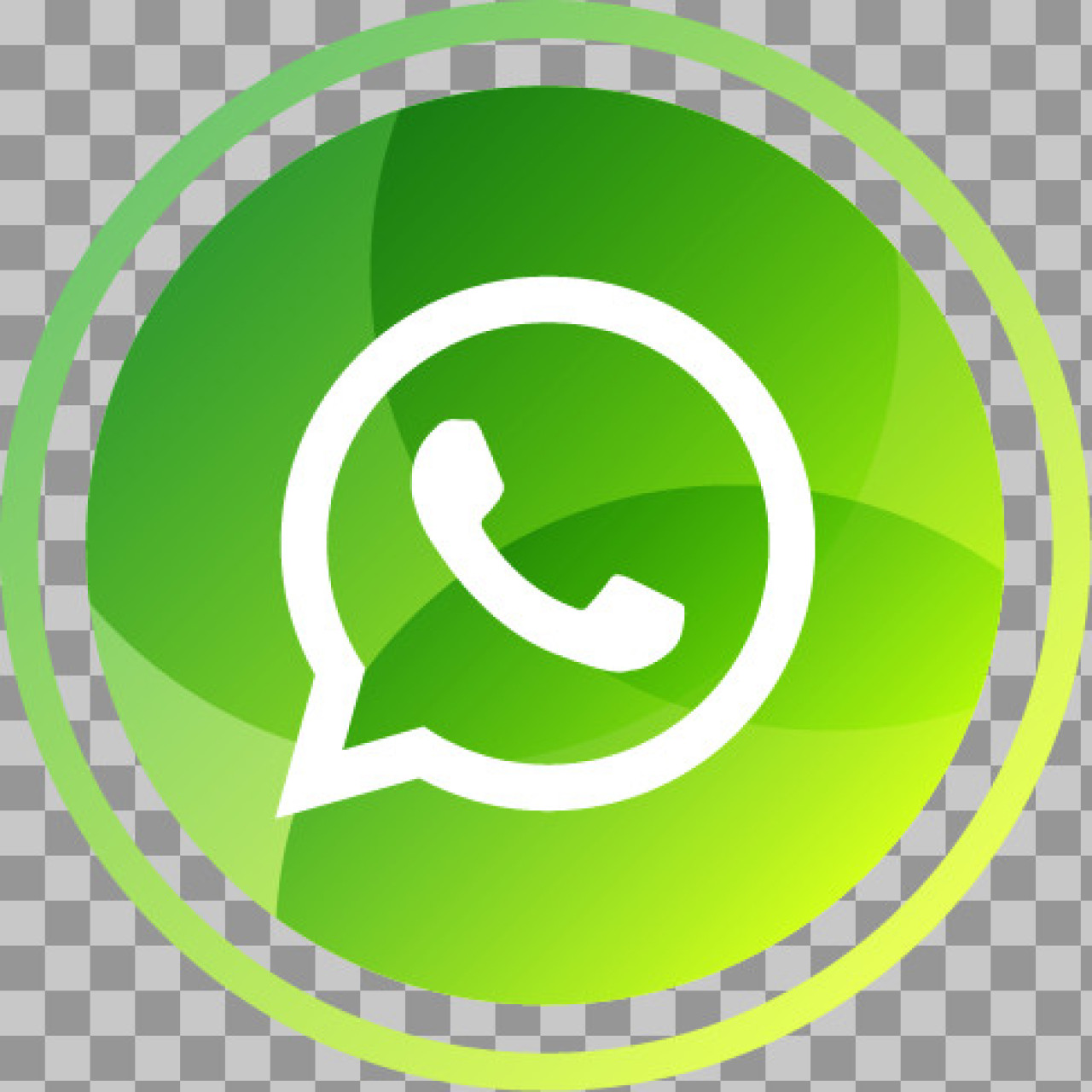 Creative WhatsApp Icon PNG - Abstract Green Circular Logo