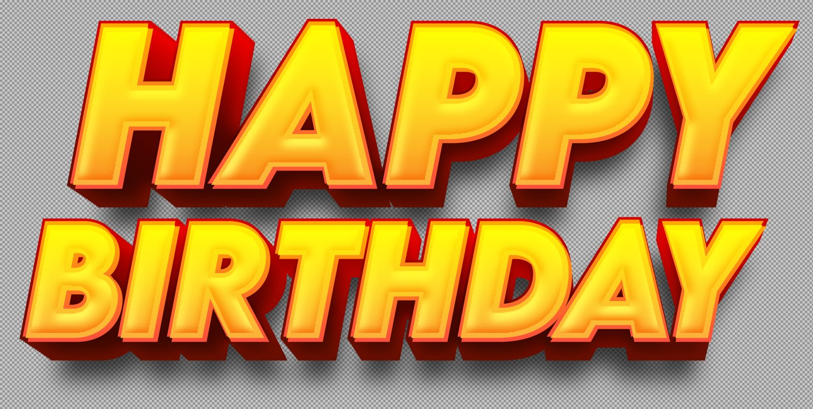 Happy Birthday 3D PNG images high quality
