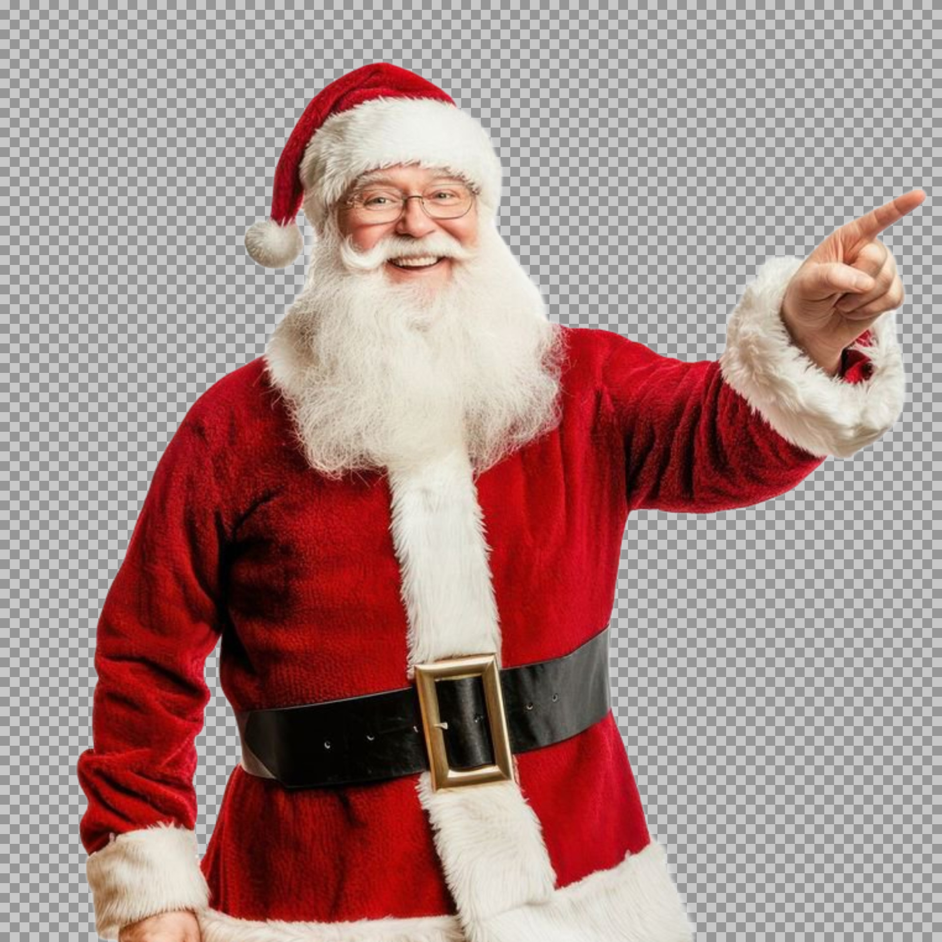 Pointing Santa Claus PNG | Free Transparent Holiday Image