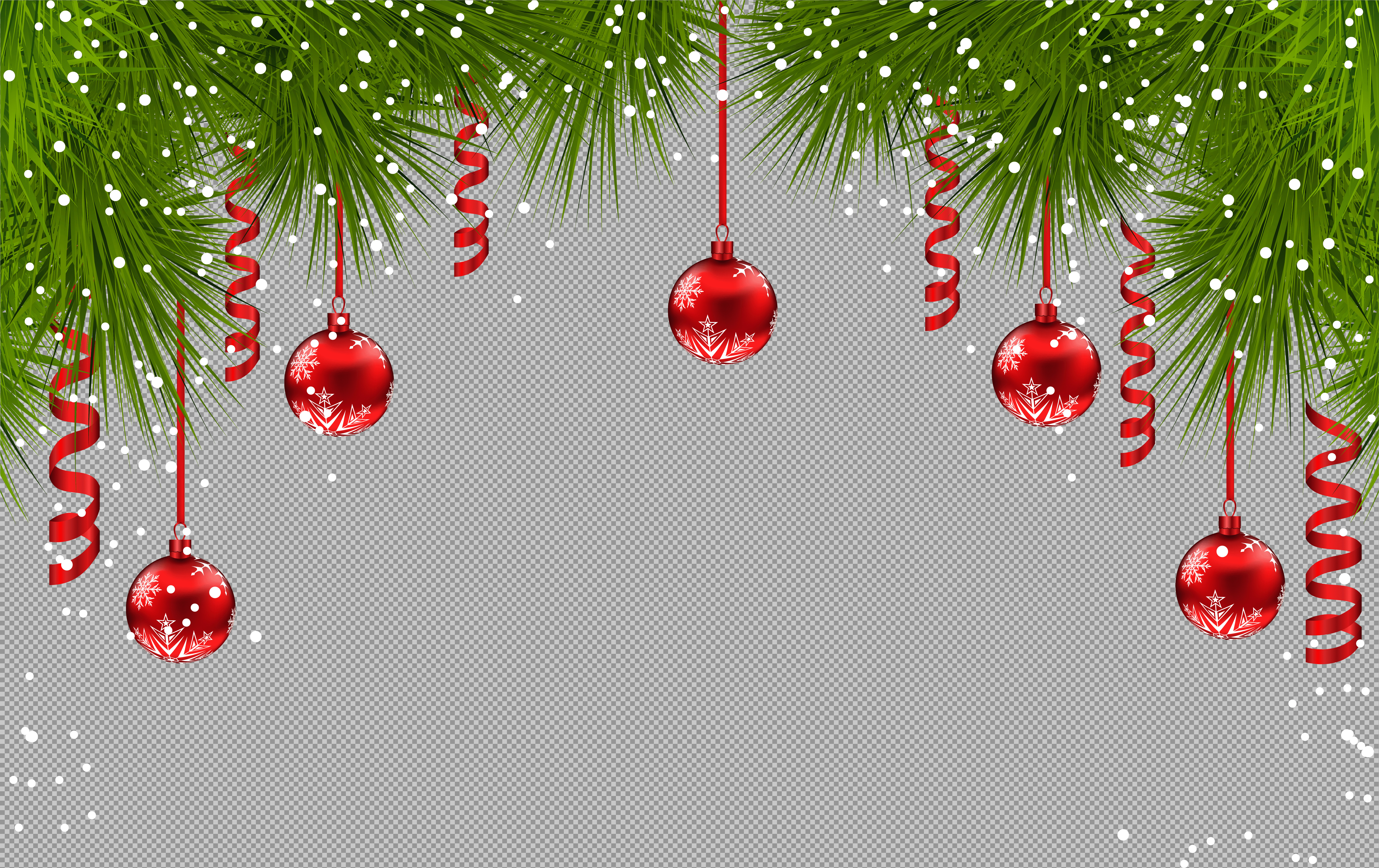 Festive Christmas Frame PNG | Transparent Holiday Border