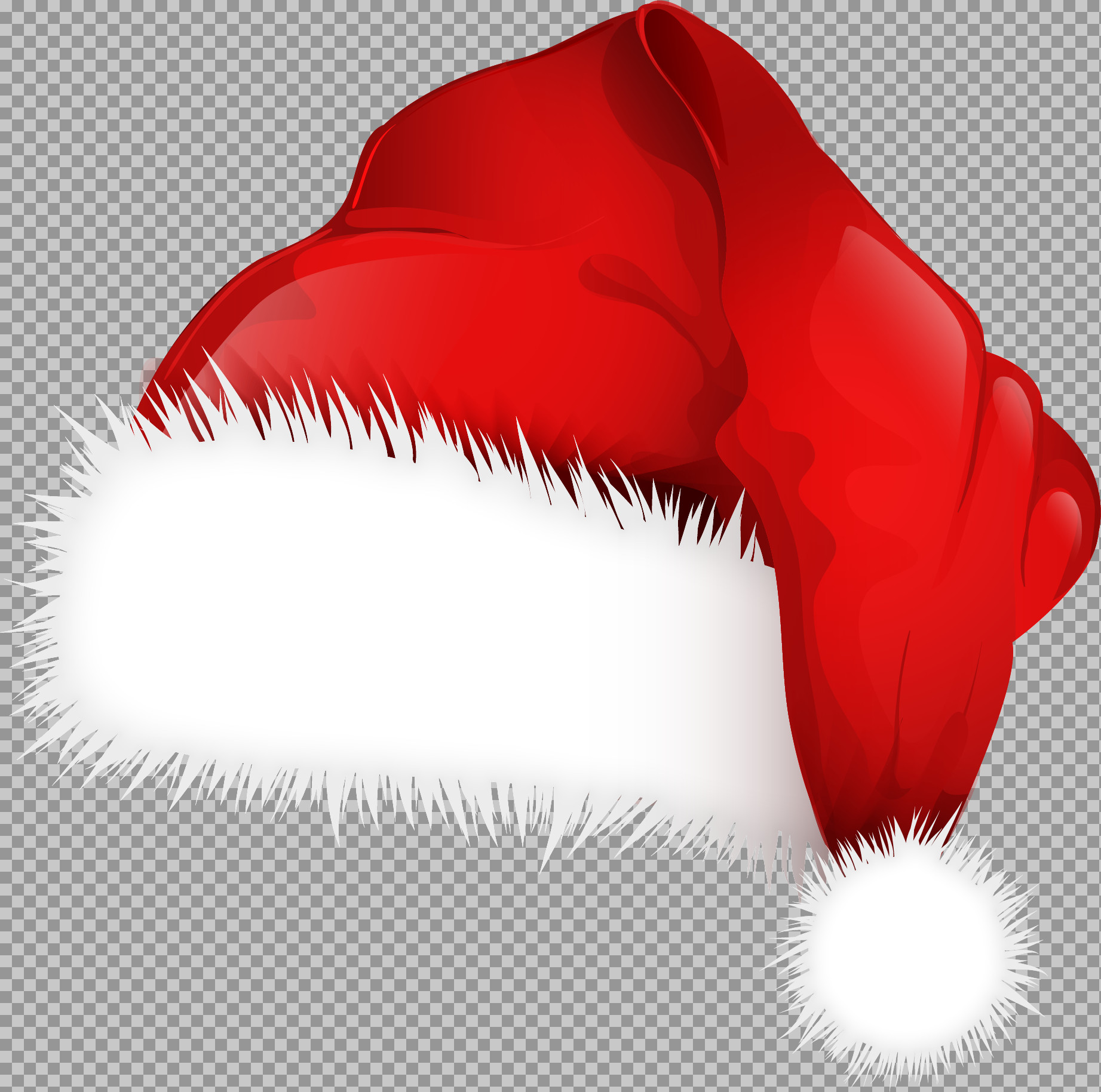Cartoon Santa Hat PNG | Festive Christmas Clipart