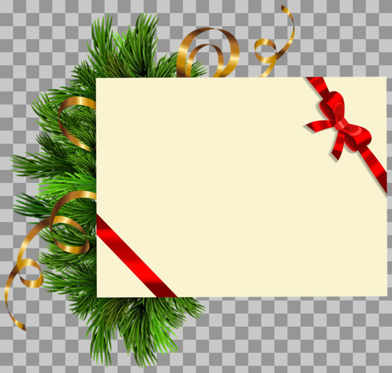 Christmas Card Frame PNG | Festive Holiday Template
