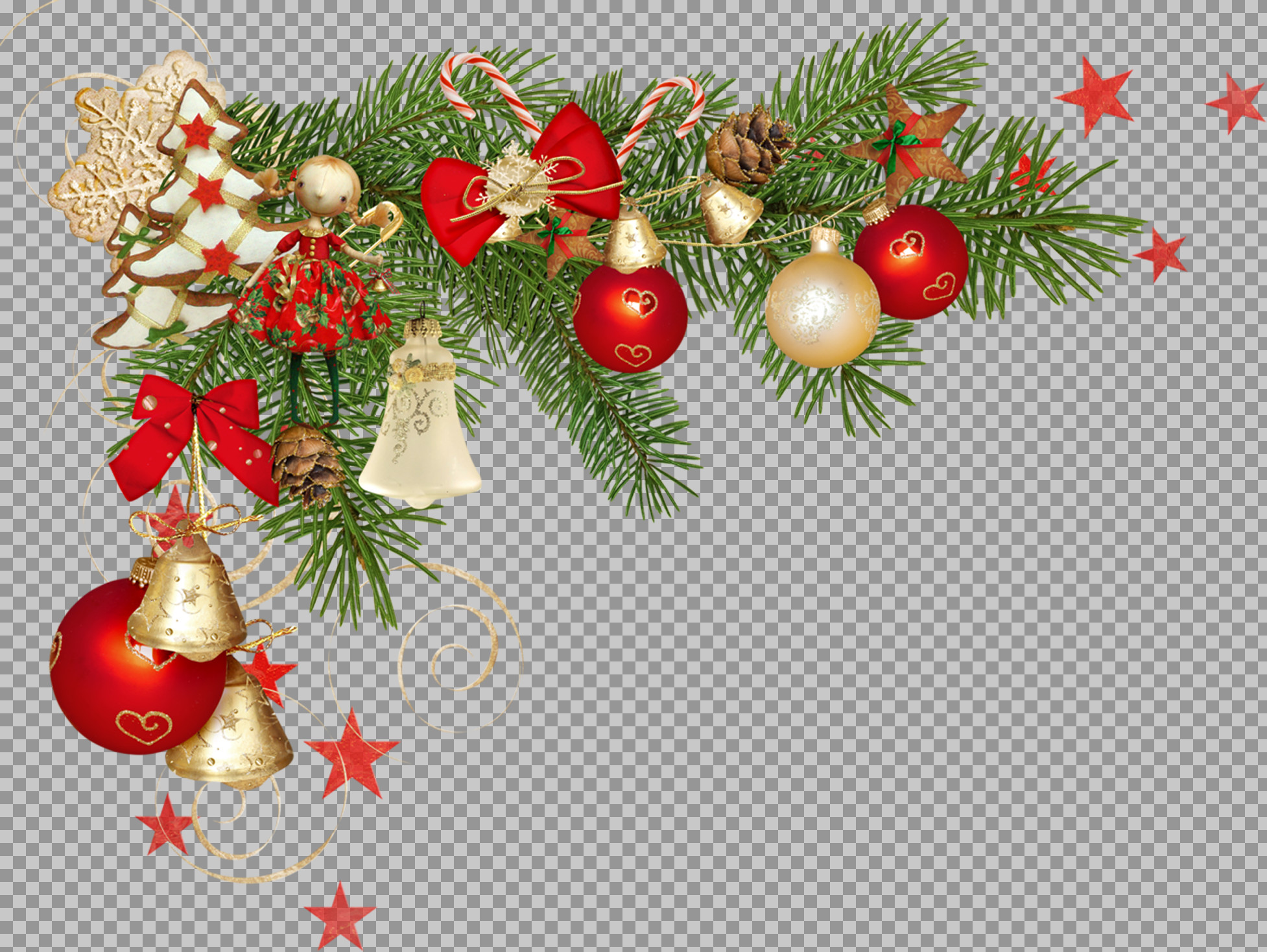 Christmas Corner Garland PNG | Free Holiday Clip Art