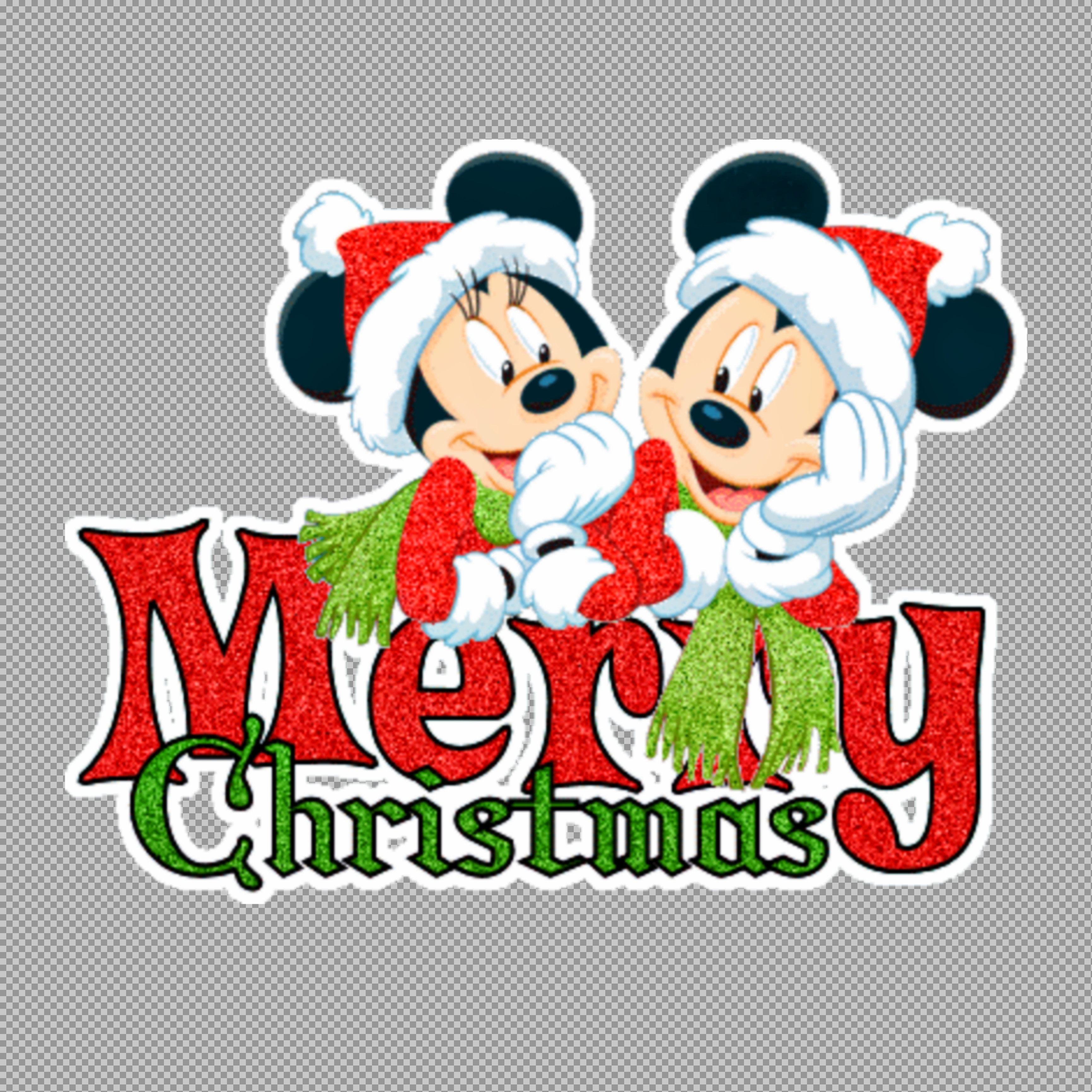 Mickey & Minnie Merry Christmas PNG | Disney Holiday Clip Art