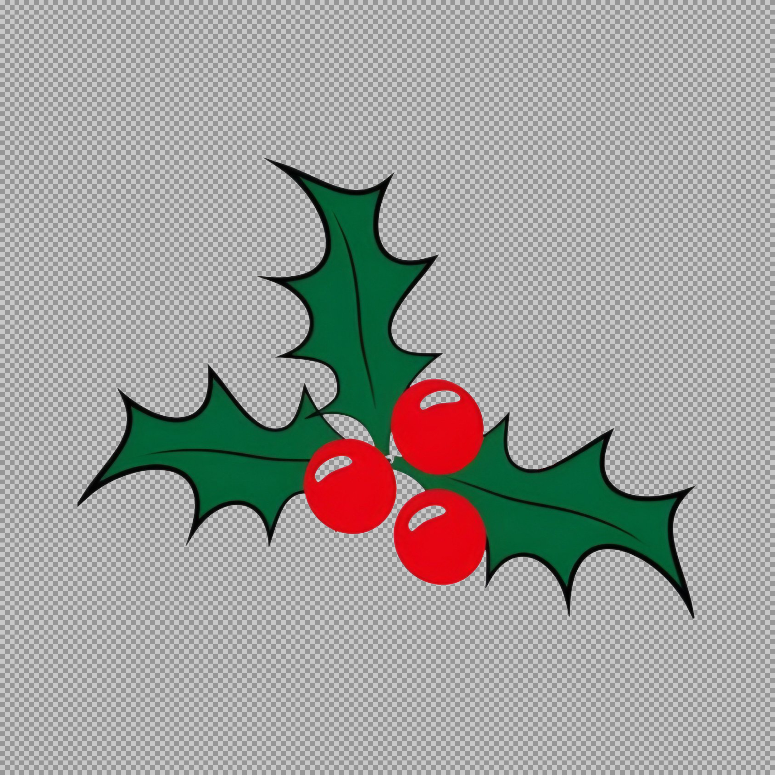 Christmas Holly PNG | Free Festive Clip Art with Transparent Background