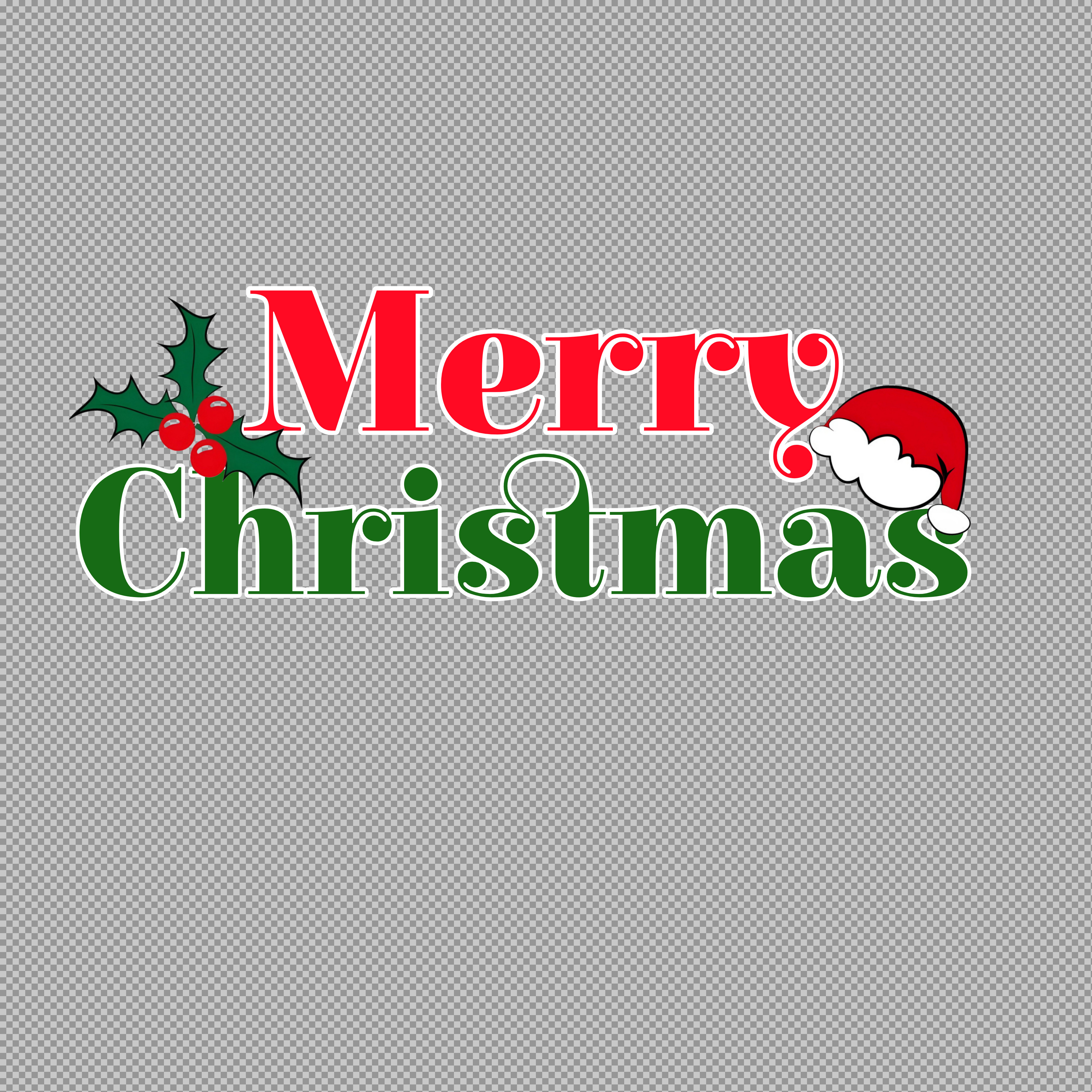 Merry Christmas Text PNG | Festive Holiday Clip Art...