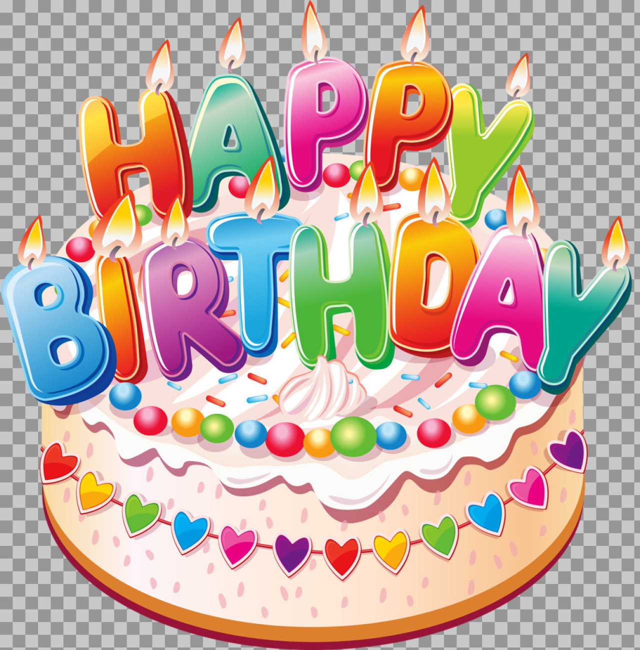 Happy Birthday Cake PNG | Free Festive Clipart Illustration...